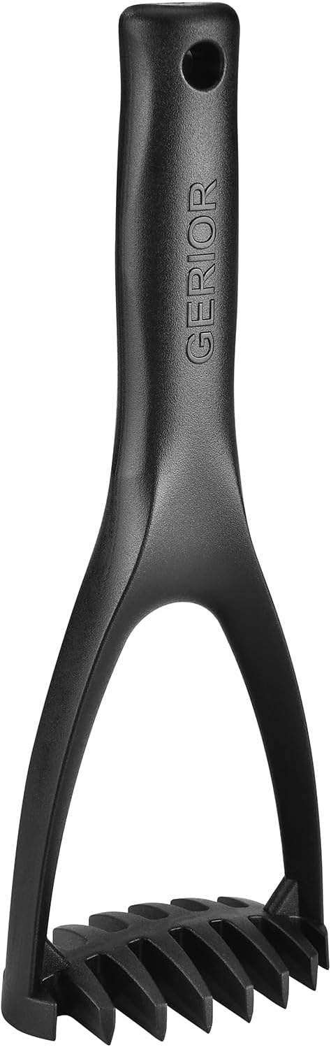 Plastic Potato Masher - Non-Scratch, Dishwasher Safe Silicone Tool for Mashed Potatoes, Avocado - Meat Chopper, Heat Resistant Masher for Hamburger, Ground Beef Smasher Tool