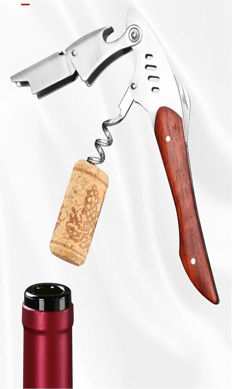 True Shark Corkscrew, Professional Waiters Corkscrew Wine Key Bottle Opener,Manual Wine Key for Servers, Waiters, Bartenders and Home Use(Shark)