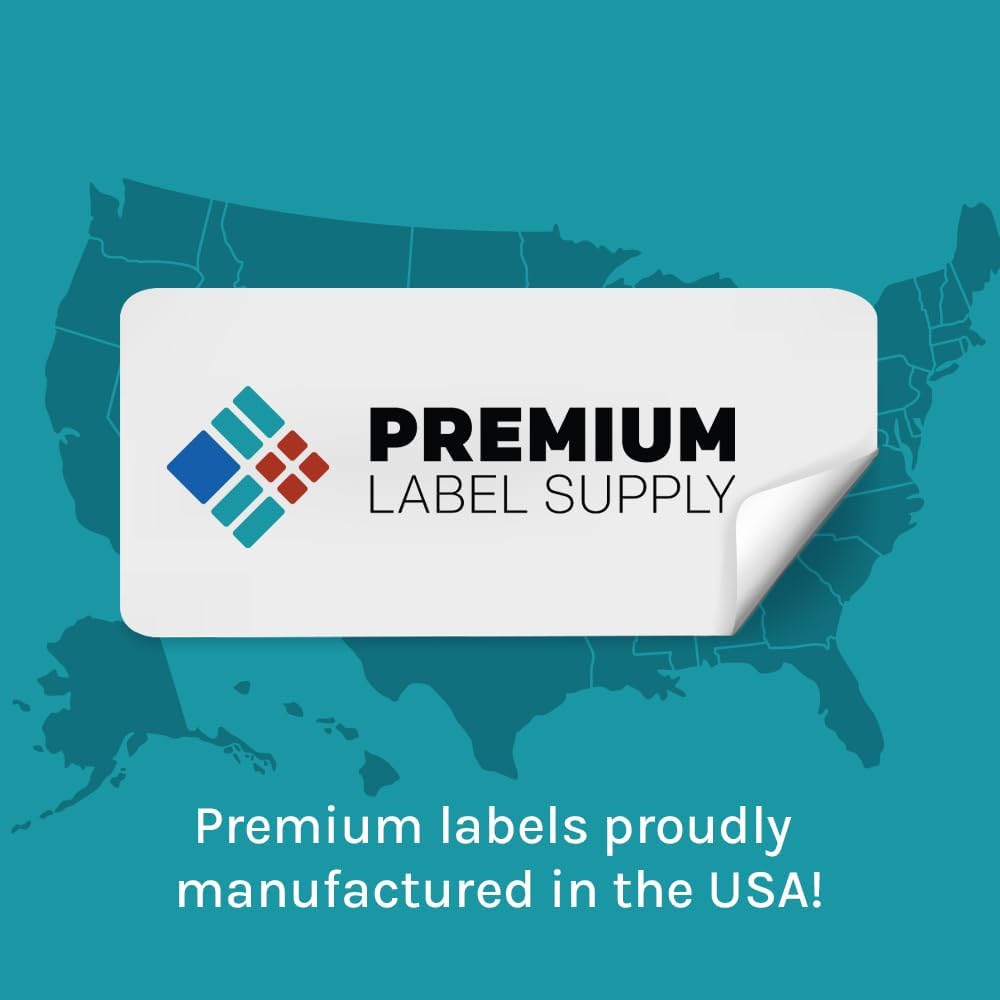 Premium Label Supply Glossy White Sticker Labels – 3.5" x 5" – (4 per Sheet) (Glossy White for Inkjet Only, 40 Labels)