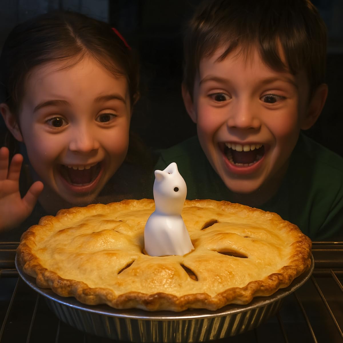 Mrs. Anderson’s Baking Pie Birds, Fine White Porcelain, Set of 2