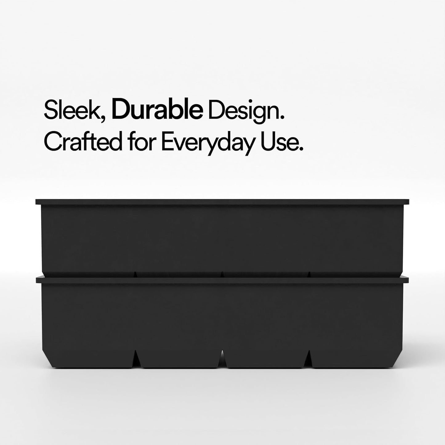 glacio Ice Cube Molds โ 2-Pack Silicone Trays for 8 Large Square Cubes โ Slow-Melt Ice for Whiskey, Cocktails, Coffee & More