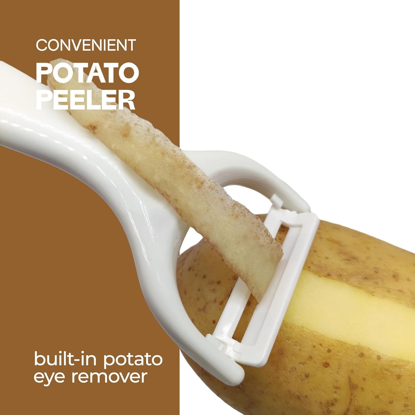 Trez Treamer 6-Pack Vegetable Peelers for Kitchen,Y Ceramic Peeler Safe Potato Peeler Set for Apple Veggie Carrot Fruit Zucchini Cucumber Peelers Bulk with Non-Slip Handle (Y)