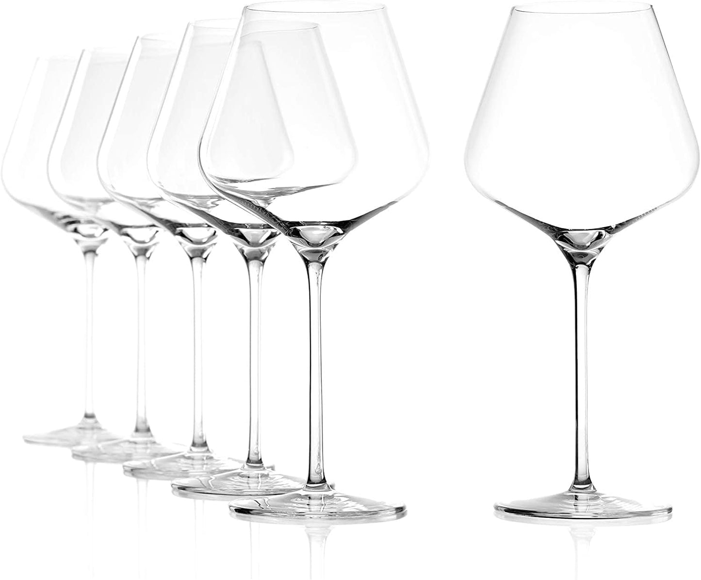 Stölzle Lausitz Burgundy Red Wine Glasses 4 Set (QUATROPHIL). Dishwasher Safe Crystal Red Wine Glasses Set of 4 (25oz). Durable Crystal Wine Glasses Set of 4 - Genuine Stölzle Wine Glass Set