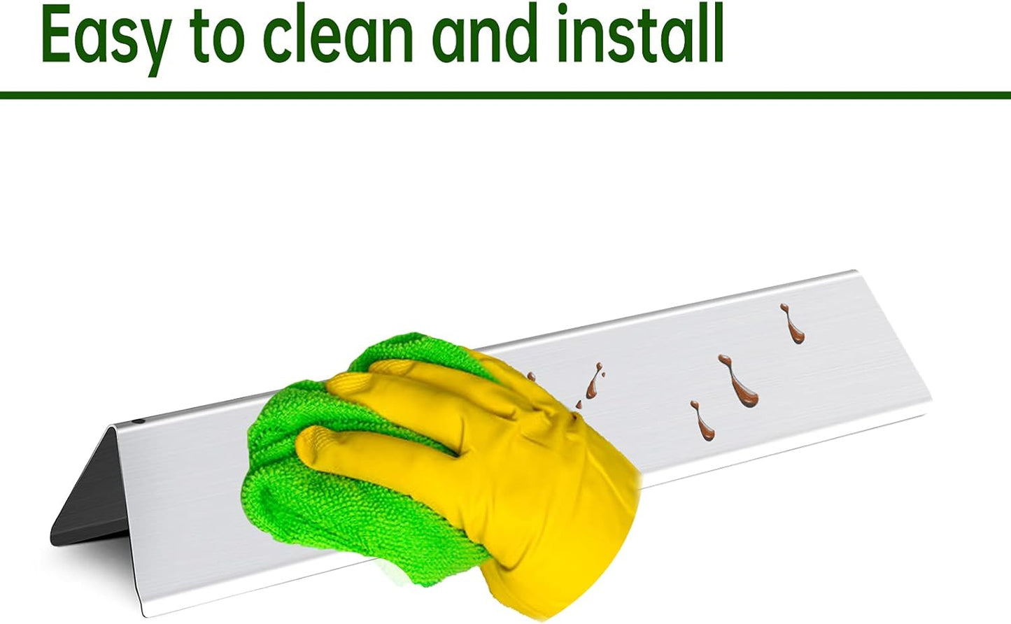 7637 7635 Grill Grates Replacement Flavorizer Bars for Weber Spirit Grill I Spirit II E-210, S-210, E-220, S-220, 17.5” Stainless Steel Cooking Grid BBQ Grill Parts 2 Burners Spirit 200 Series