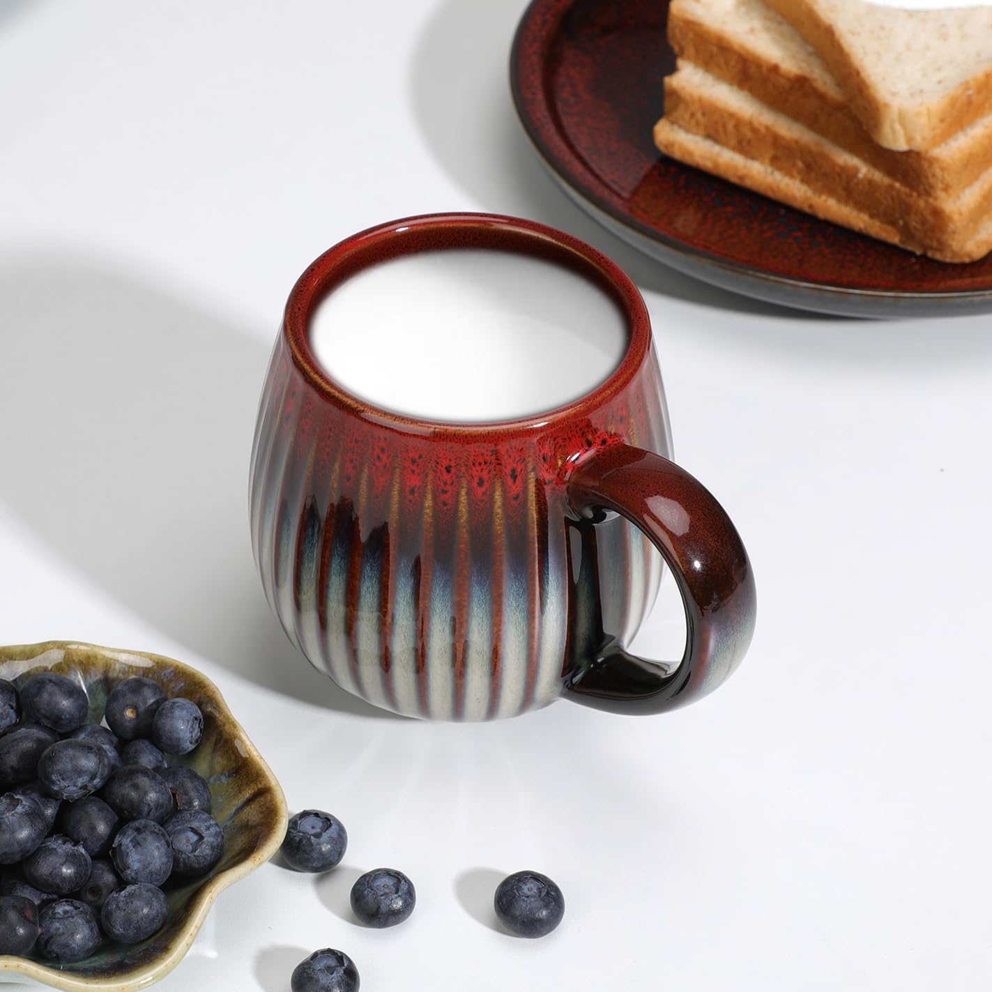 CosyCorner Ceramic Coffee Mugs Set, 17 oz Large Coffee Cups for Home and Office, Ceramic Cup for Coffee & Tea(A×4 pcs)