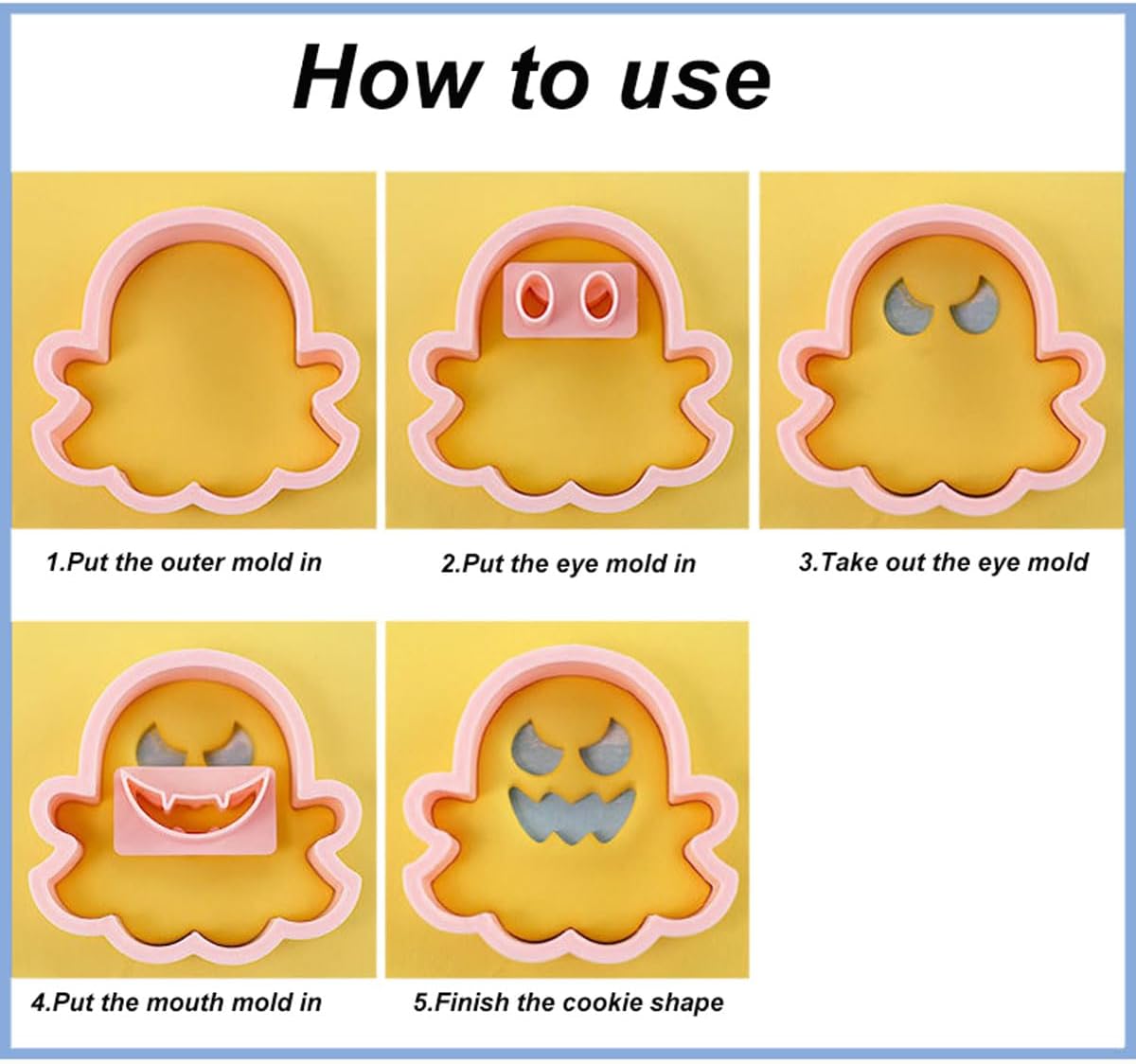 Halloween Cookie Cutters Spooky Cookie Cutter for Halloween Cookie Baking Decorations Supplies