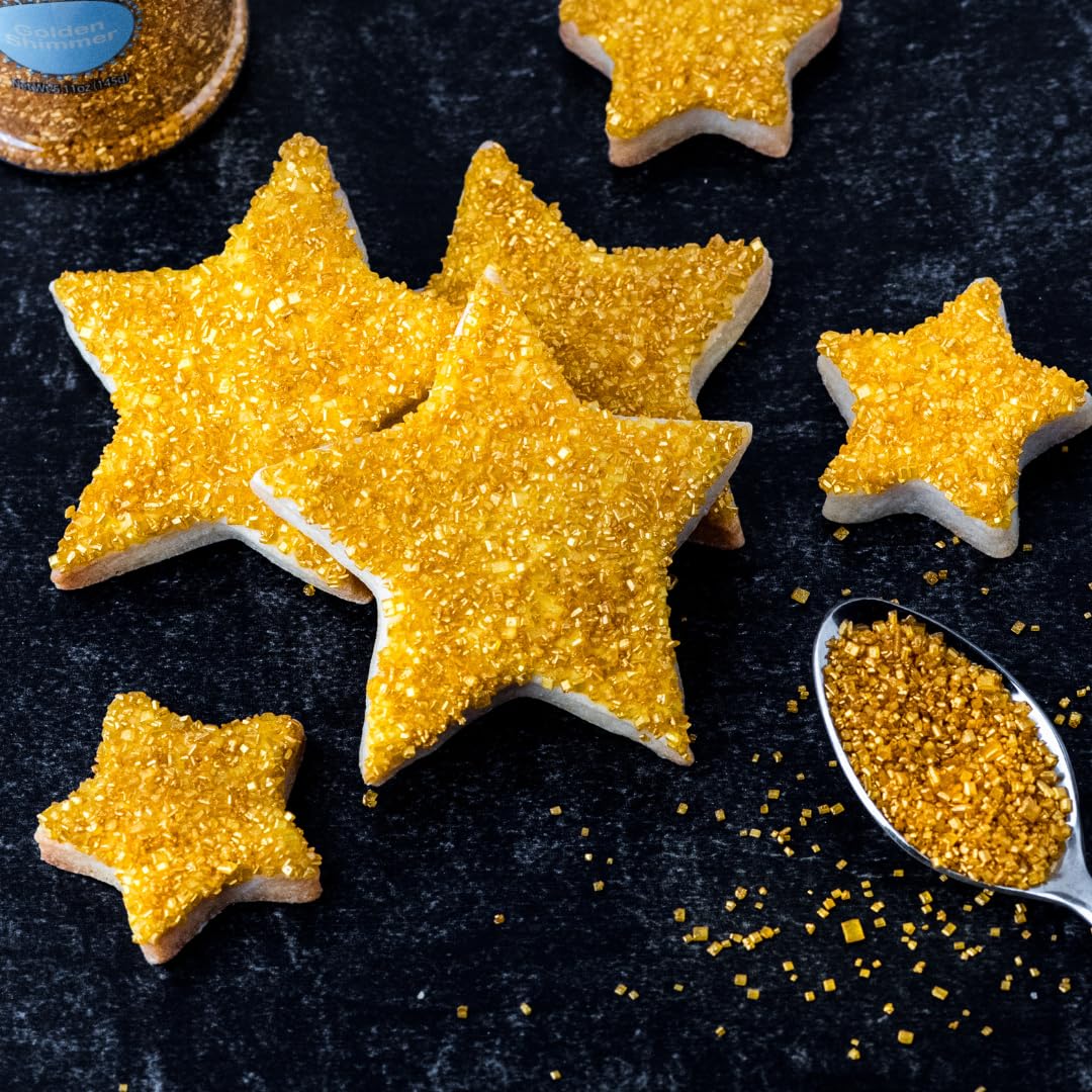 Sweets Indeed Sprinkles, Edible Sprinkle Sugar Mix, Perfect for Cake Decorations, Baking, Ice Cream, Cookies, Cupcake Topper, 5 ounces (Gold)