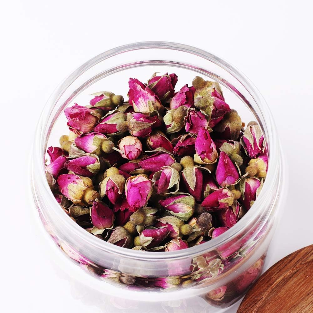 Glass Coffee Containers, 8.5 FL OZ/250 ml Kitchen Serving Food Storage Canister with Sealed Wooden Lid, BPA-Free Clear Glass Jar for Tea Leaves, Powder, Spice(3.06 inch)