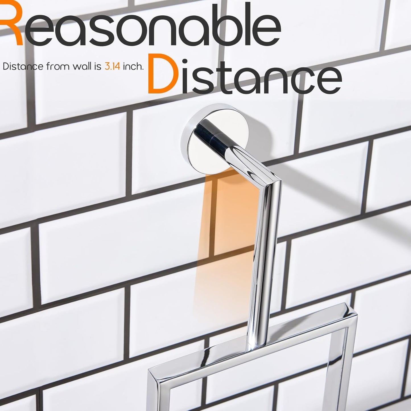 Towel Ring Chrome Bathroom Towel Holders for Wall Rack Polished Stainless Steel Bath Towel Hanger Bathroom and Kitchen Decor, AN3005CH