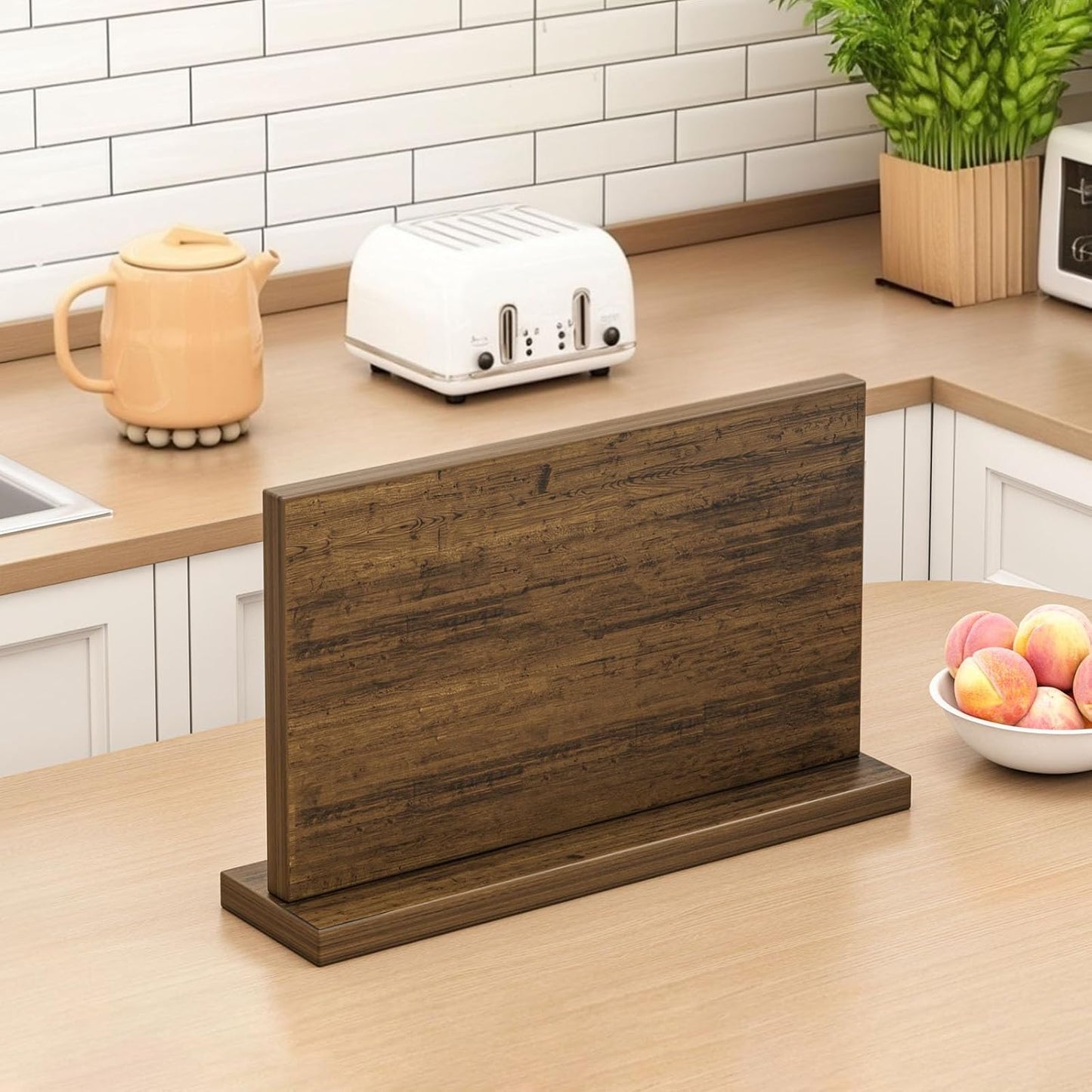 Extra Large Magnetic Knife Holder, Double-Sided Magnetic Knife Block Universal Multi-function Display Rack for Kitchen Counter (Rub Color)