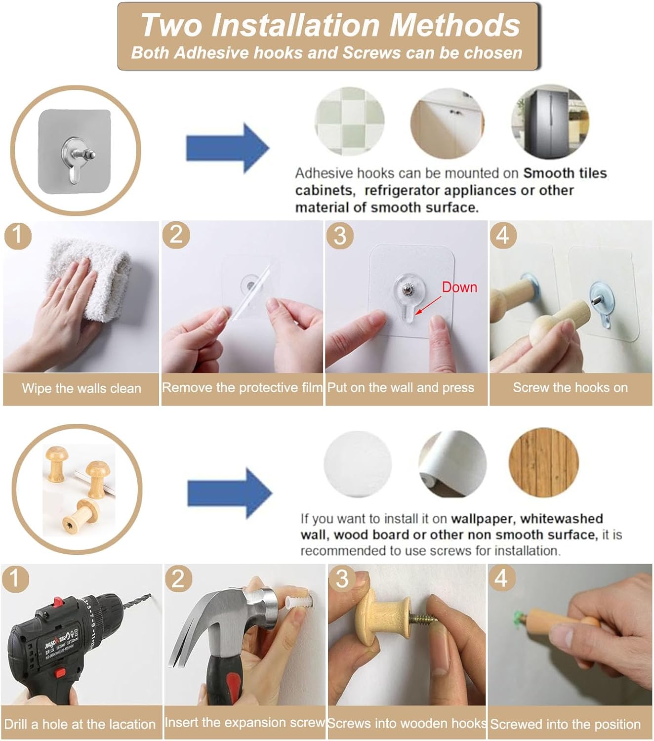 Halidali Hanging Fruit Baskets for Kitchen, 3 Pack Boho Cotton Rope Handwoven Vegetable Storage Wall Mounted Large Organizing Basket for Farmhouse Decor, Onion, Potato, Garlic and Plants (Linen)