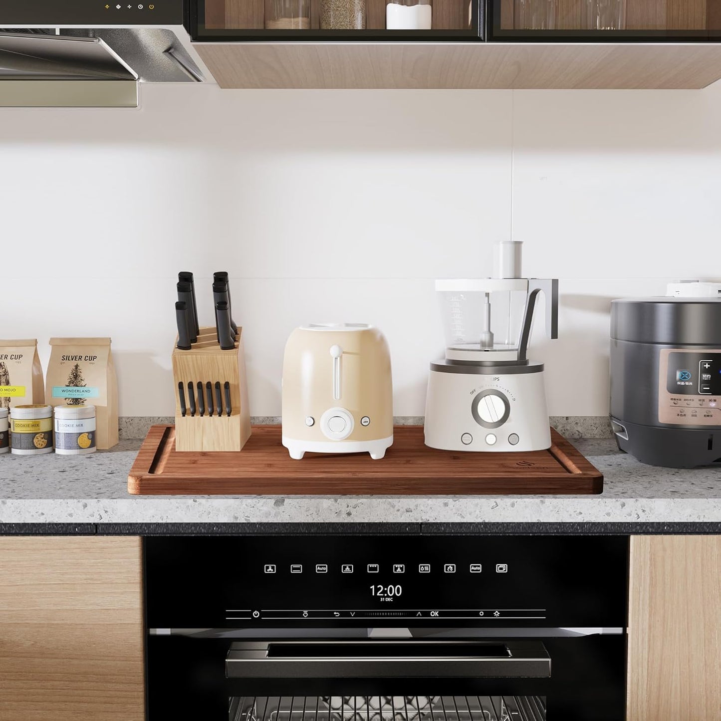 Extra Large Bamboo Cutting Board with Non Slip Feet and Over Sink Butcher Block Chopping Board Nice Solid Thick Wooden Juice Groove Big Xl XXl xlarge Best Hardwood Kitchen Counter Organic