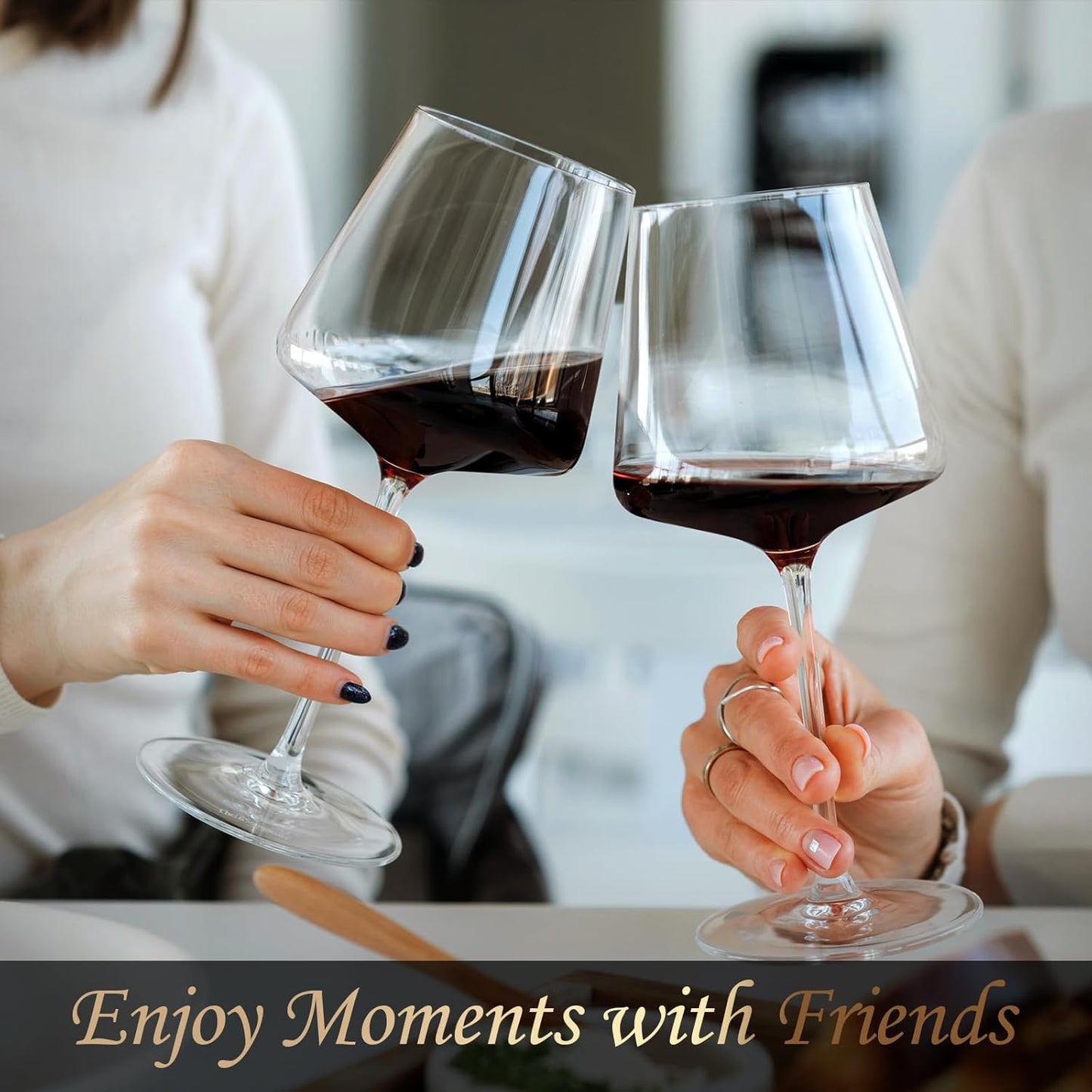 Chouggo 21Oz Wine Glasses Set of 6, Premium Crystal Large White Wine or Red Wine Glasses, Hand Blown Tall Long Stem Wine Glass - Gifts for Women, Men, Wedding, Anniversary, Christmas, Birthday