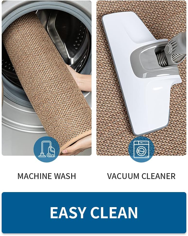 Kitchen Rugs and Mats Non Skid Washable, Absorbent Runner Rugs for Kitchen, Front of Sink, Kitchen Mats for Floor (Beige, 16"x24")