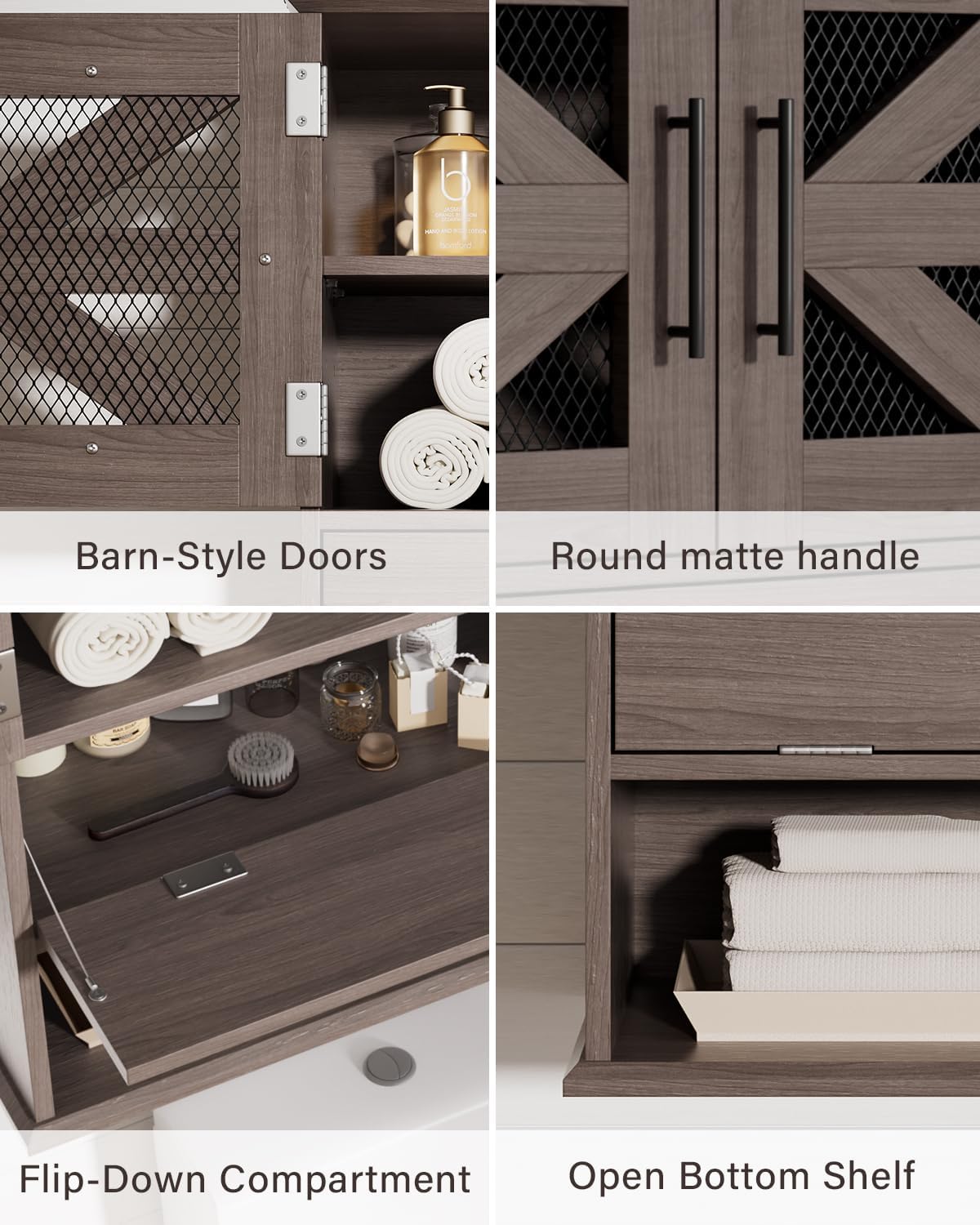 Bathroom Wall Cabinet with 2 Door Adjustable Shelves, Over The Toilet Storage Wall Mounted Medicine Cabinets for Bathroom Laundry Room