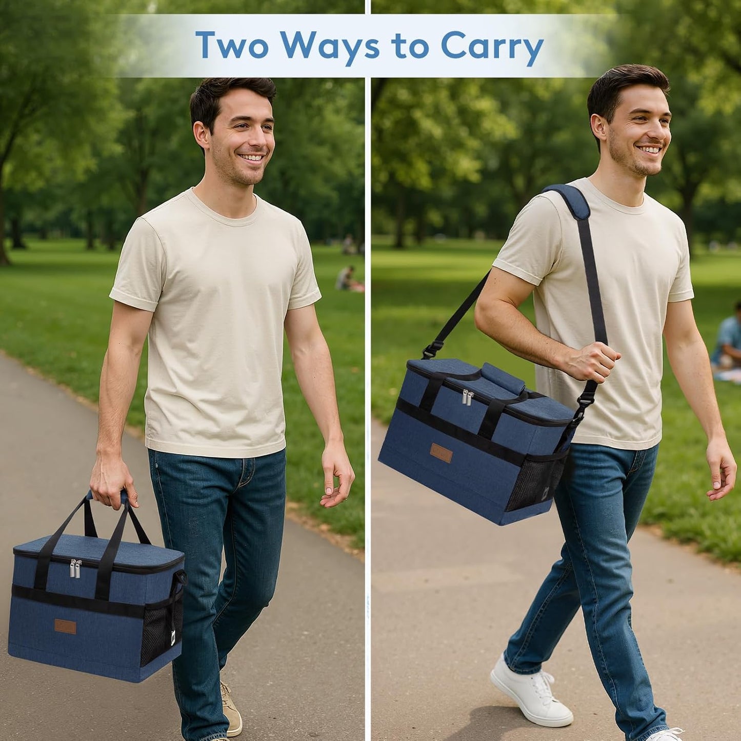 Lifewit Cooler Bag 30/50/60 Cans Collapsible and Insulated Large Lunch Bag Leakproof Soft Cooler Portable Tote for Camping/BBQ/Family Outdoor Activities