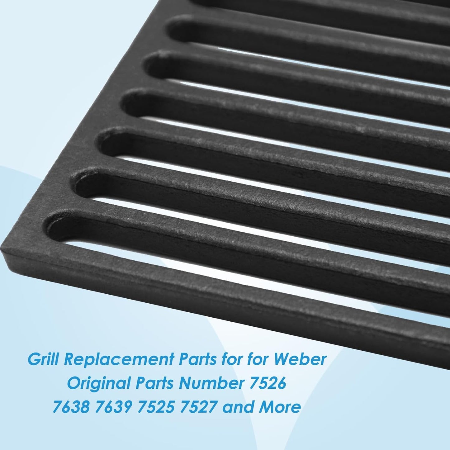 7526 7527 17.5" Grill Grates Replacement for Weber Spirit II 300 Series, for Weber Spirit 300 Grill Grates, Spirit 700, Genesis Silver/Gold/Platinum B/C, Genesis 1000-5000