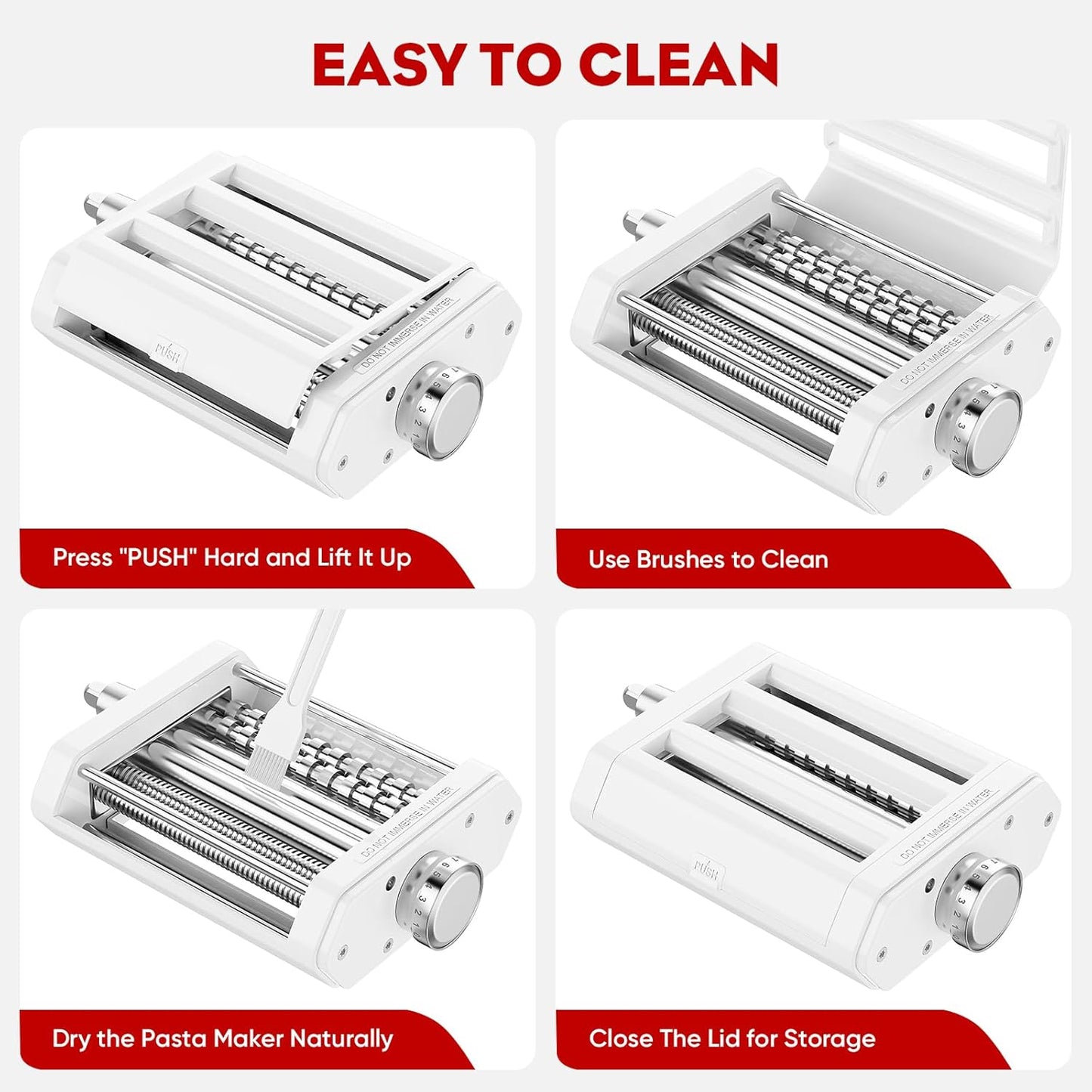 Pasta Attachment for Kitchenaid Stand Mixer, 3 in 1 set for Kitchenaid Pasta Attachment,Included Pasta Sheet Roller, Fettuccine Cutter, Spaghetti Cutter