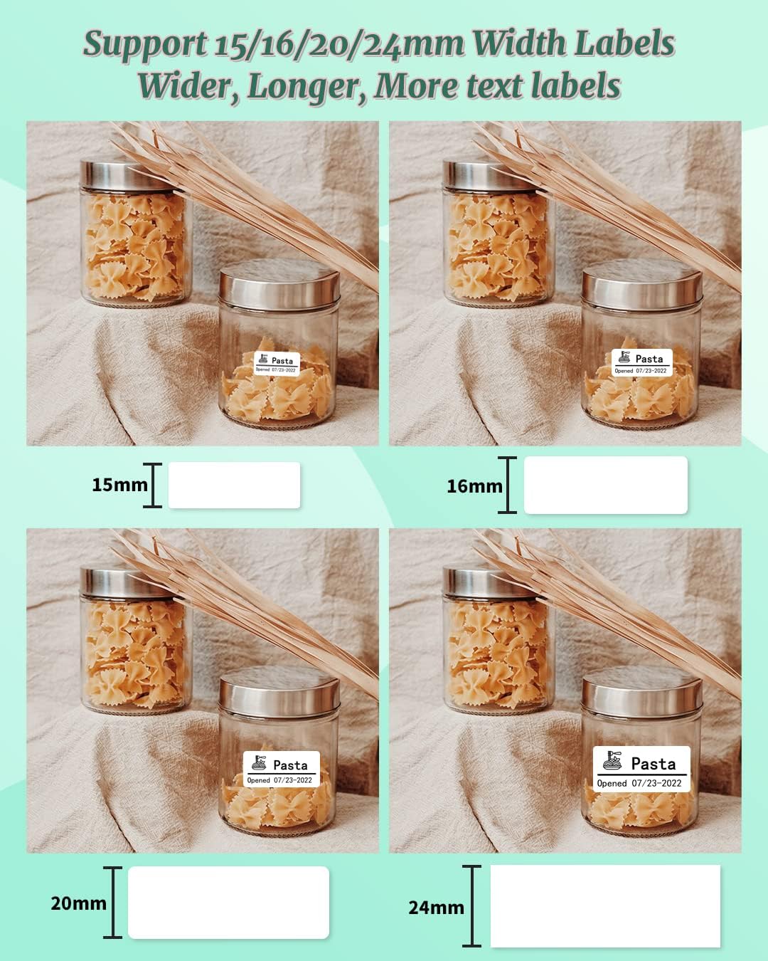 Phomemo Large Label Maker Machine with Tape D50 for 3/5" to 9/10" tape, Portable Thermal Label Maker Machine, Bluetooth Label Printer for Address,Storage,Office, Support Phones & Pad, USB Rechargeable