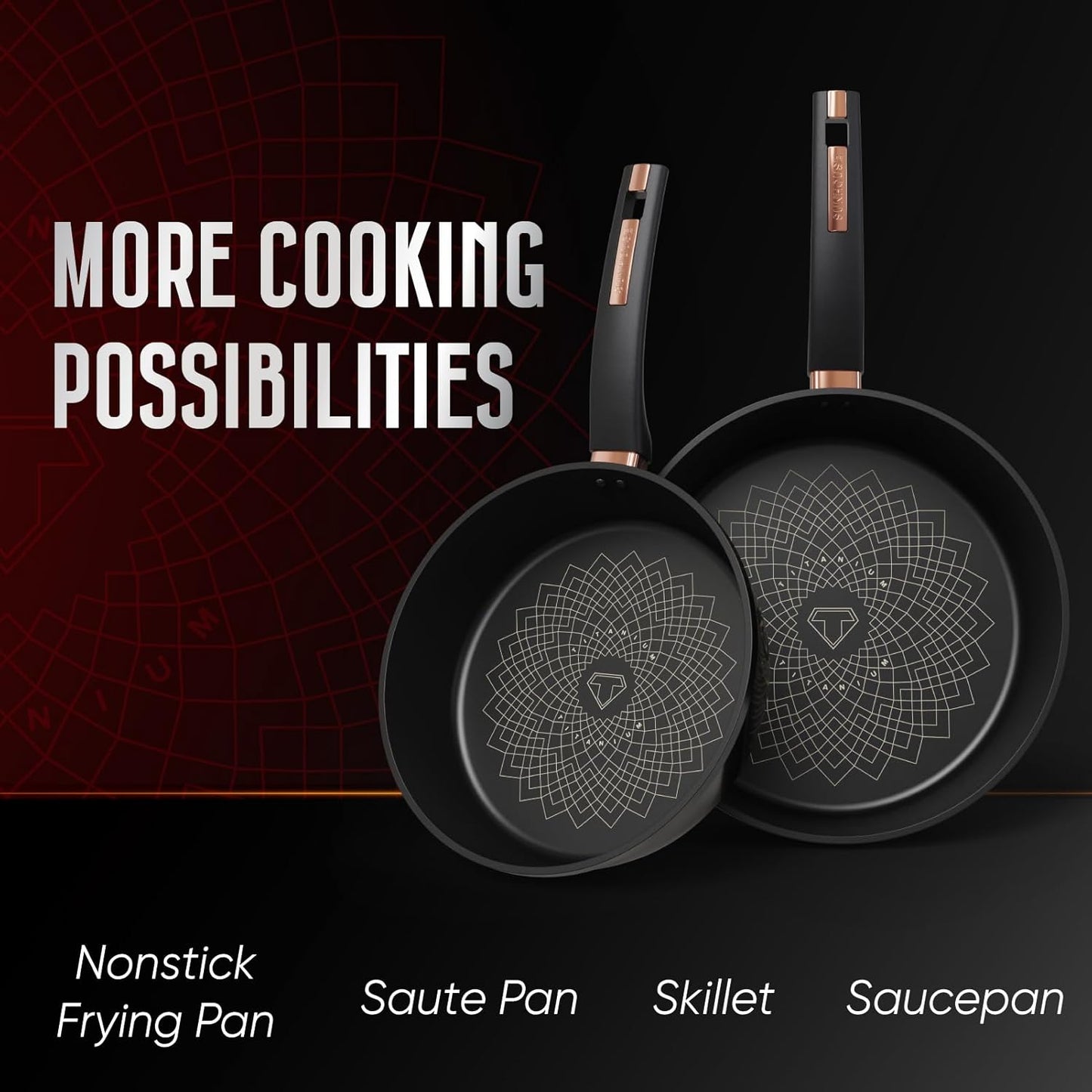 Saucepan for Cooking (FRY PAN (Titanium), 10 inch)