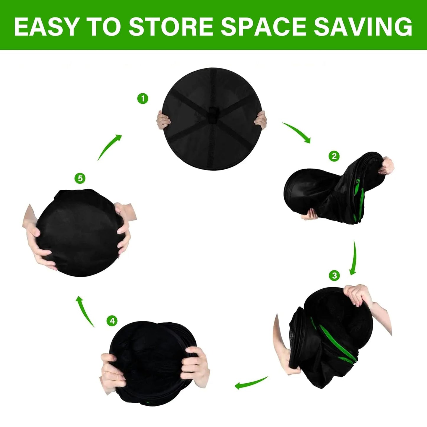 Simple Deluxe 2 Layer 24'' Herb Drying Rack with Hook, Zippered Design Hanging Dry Mesh Folding Basket Dryer for Clothes, Herbs