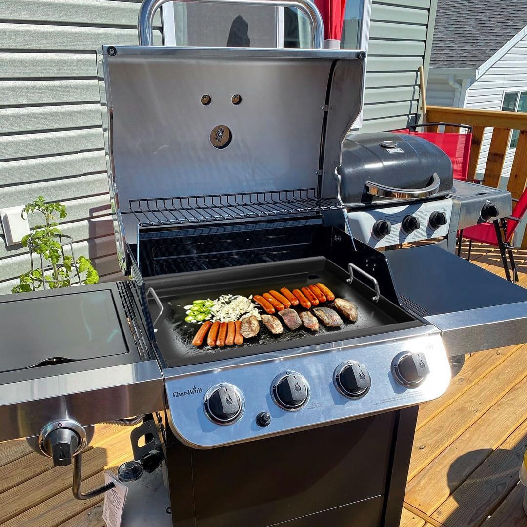 Full-Size Griddle Inserts for Charbroil Performance 4 Burner, Flat Top Griddle for Charbroil Grill 463347017 463377017 463376018P2 463376117 463377117, Replacement Parts for G470-0002-W2 G470-0003-W1