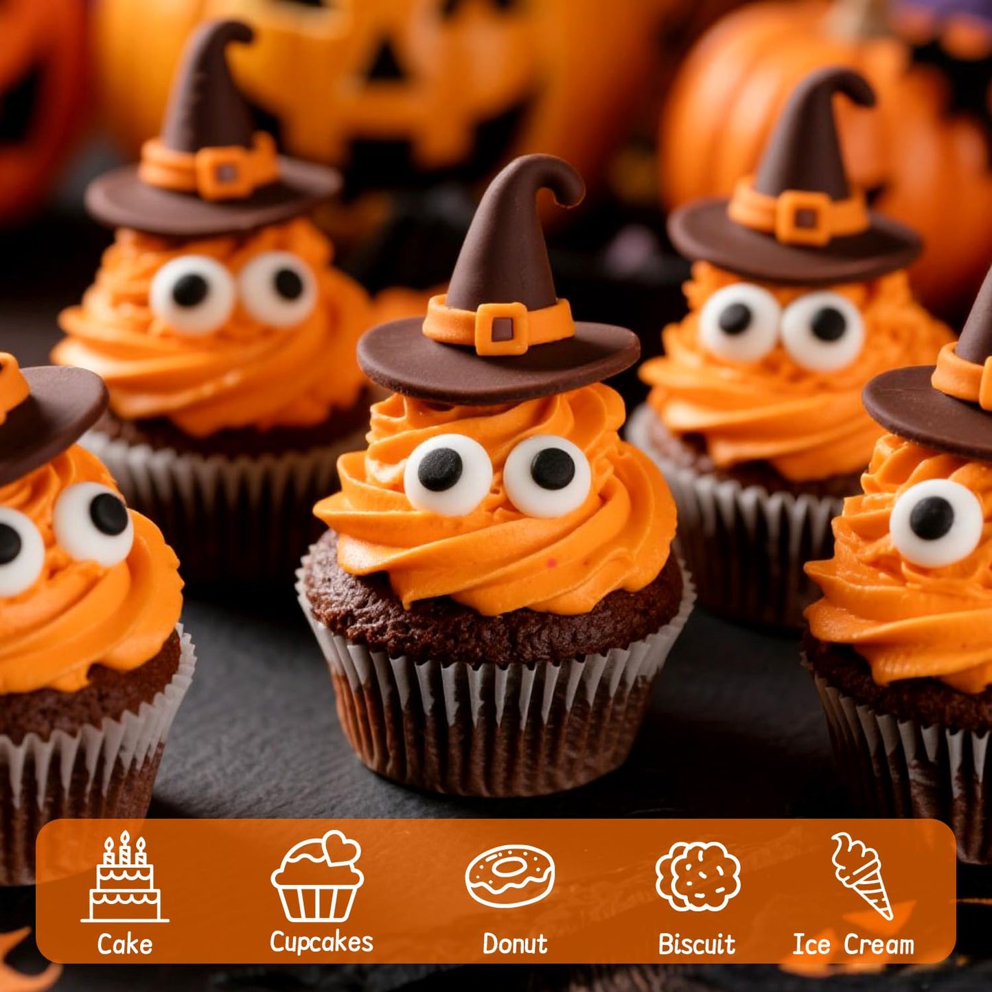 Edible Candy Eyeball Sprinkles, Googly Eyes Sprinkles for Cake Decorating, Baking, Cupcake, Cake Decorations, Ice Cream Toppings, 150g/5.29oz, Halloween, Holiday, Christmas Supplies