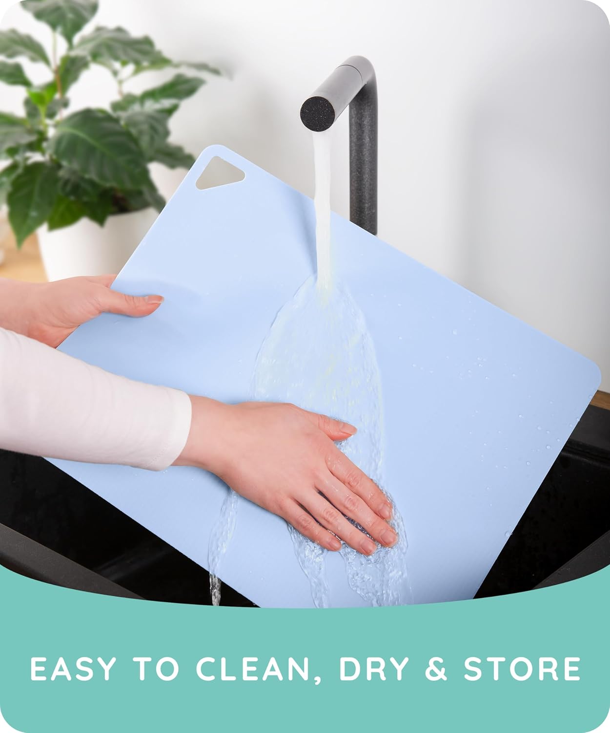 July Home Cutting Board Alternative for Kitchen - Extra Thick Flexible Plastic Cutting Board Set of 3, Non-Slip, BPA-Free, Easy to Clean, Colored Cutting Mats for Cooking, Durable Chopping Sheets