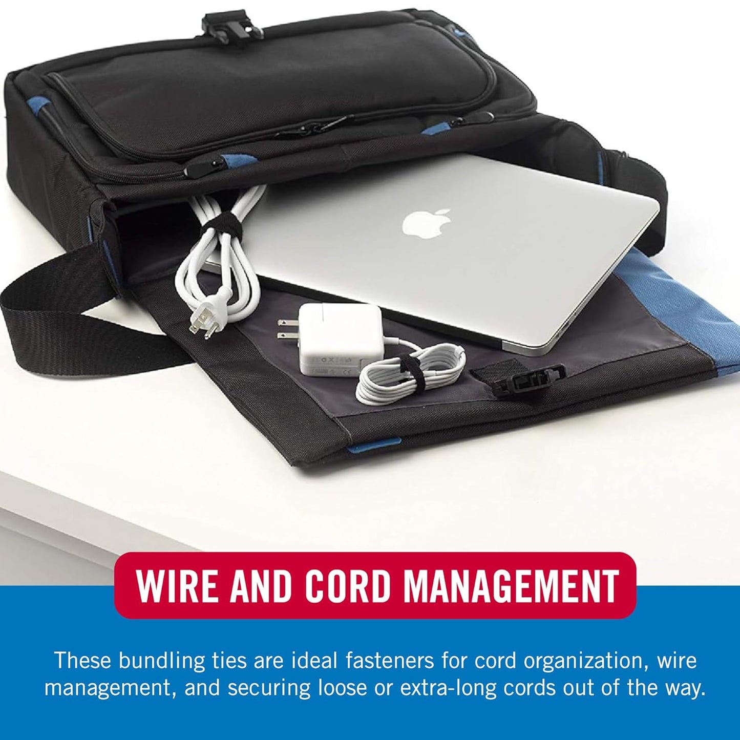 VELCRO Brand 150pk Cable Ties Value Pack | Replace Zip Ties with Reusable Straps, Reduce Waste | For Wire Management and Cord Organizer | 8 x 1/2" Thin Pre-Cut Design, Black and Gray