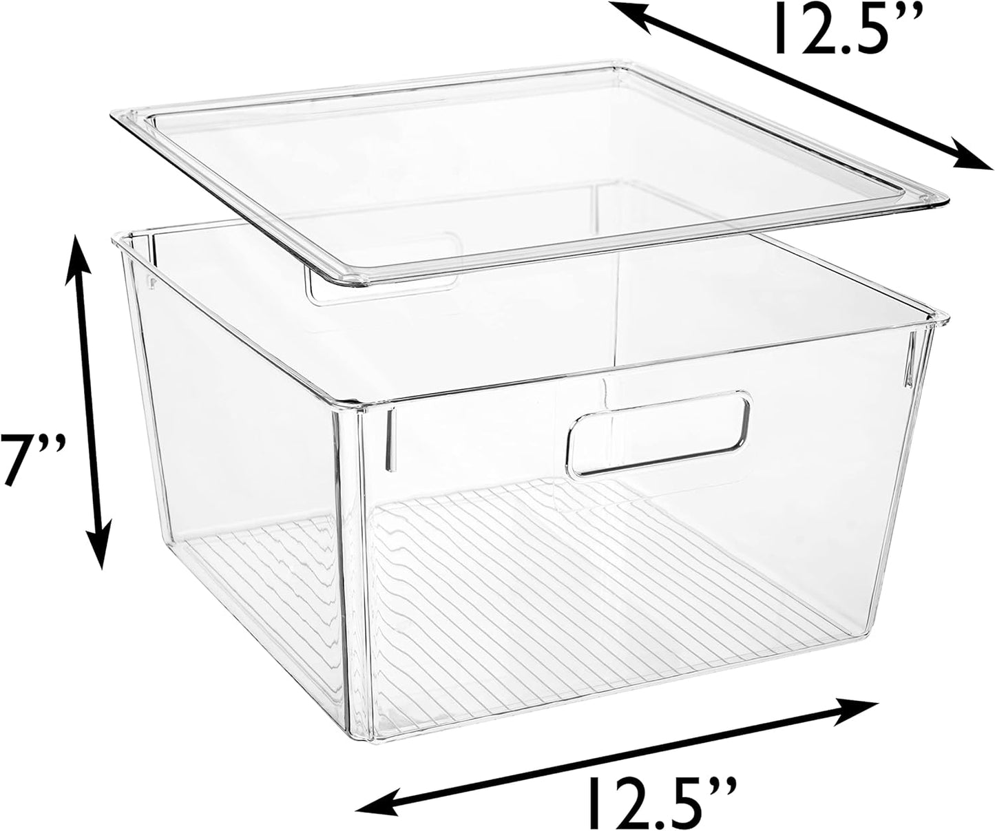 CLEARSPACE Plastic Storage Bins with Lids XL – Perfect Kitchen Organization or Pantry Storage – Fridge Organizer, Pantry Organization and Storage Bins, Cabinet Organizers