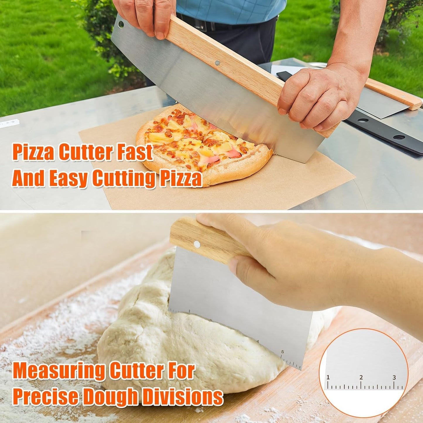 Hisencn 13" Ceramic Pizza Steel for Home Ovens - 20X Faster Heating, Crispy Crust Kit with Aluminum Peel & Tools