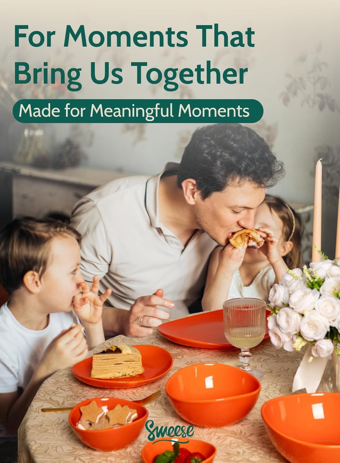 Sweese Porcelain Bowls Set - 5 Inch, 10 oz, Assorted Colors, Set of 6, Microwave Dishwasher Safe for Desserts, Soups