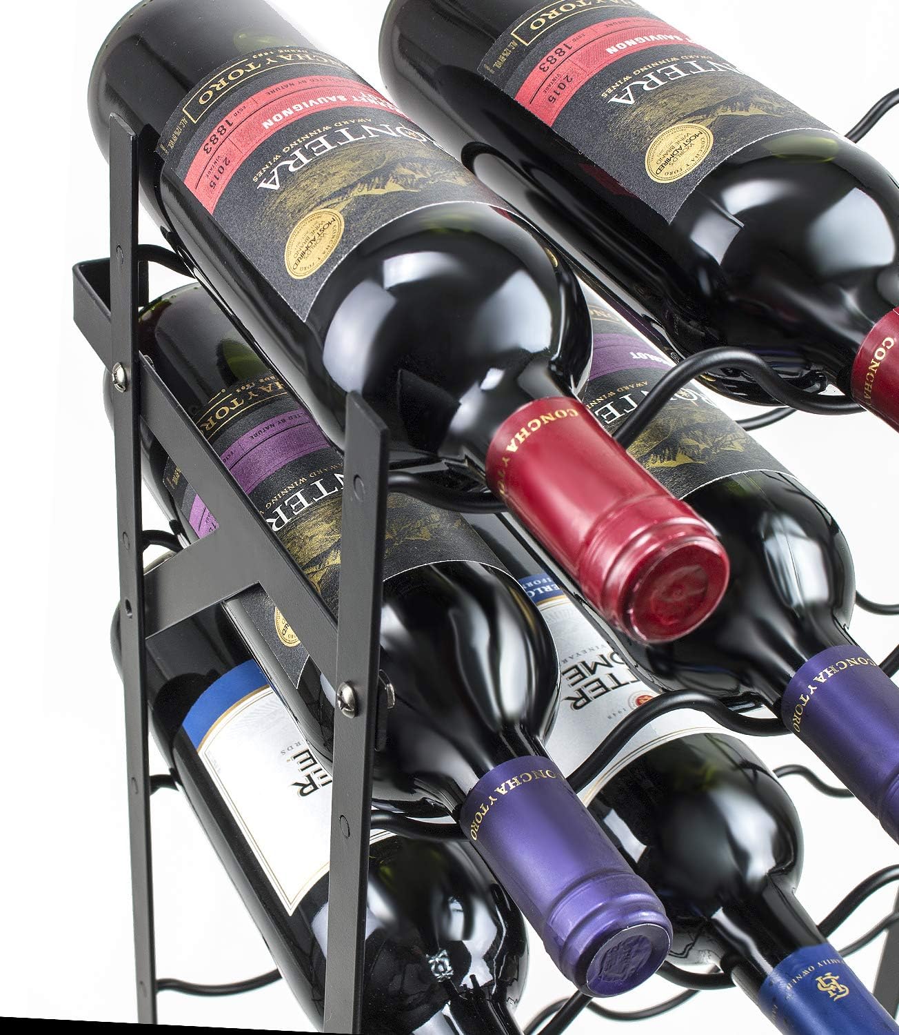 Sorbus Wine Rack Freestanding Floor - Wine Bottle Holder Holds 75 Bottles of Wine - 75 Bottle Capacity Wine Storage for Any Bar, Wine Cellar, Kitchen, Dining Room