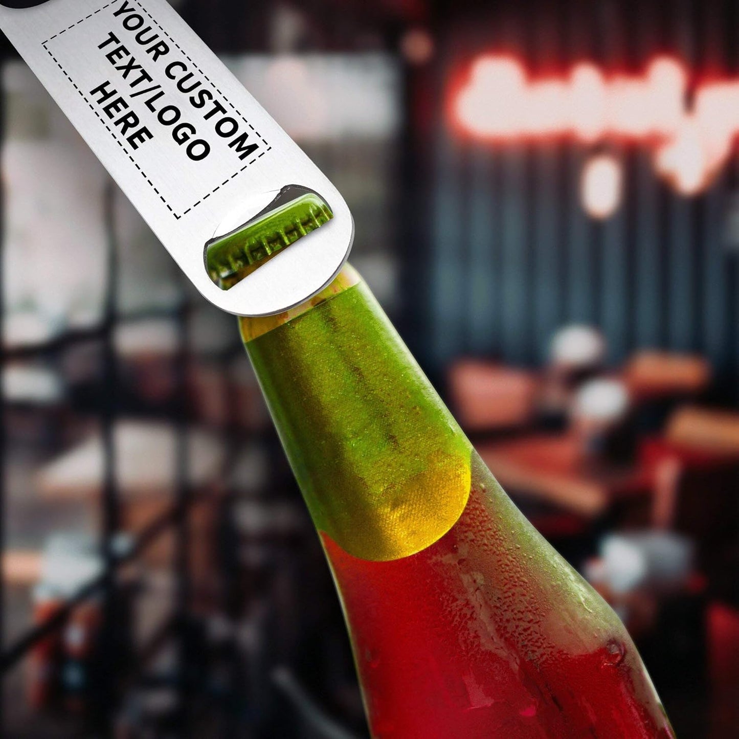 Custom Stainless Steel Beer Bottle Openers Set of 50, Personalized Bulk Pack - Bartender Kit, Bar Accessories, Perfect for Parties, Indoor & Outdoor Events - Silver