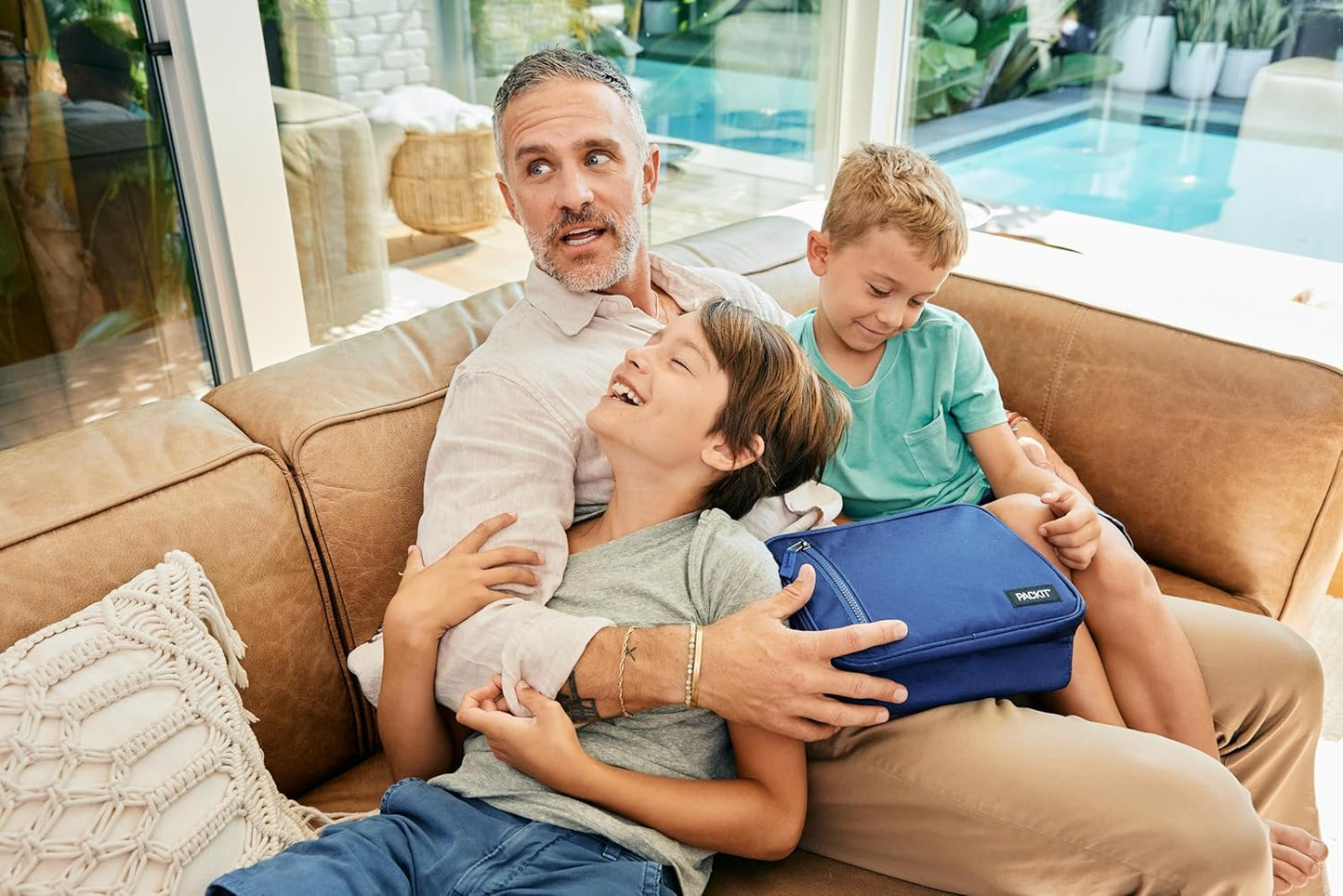 PackIt Freezable Classic Lunch Box, True Blue, Built with ECOFREEZE Technology, Collapsible, Reusable, Zip Closure With Front Pocket and Buckle Handle, For Work Lunches and Fresh Lunch On the Go