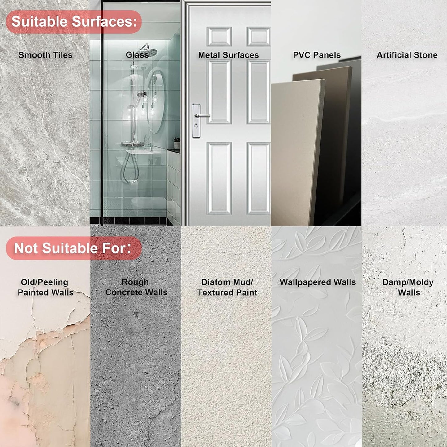 Aluminum Wall Hooks, No Drill Damage-Free Adhesive Hook, Product for Hanging Heavy Duty for Bathroom Kitchen Home (Double Square Black Hook, 4)