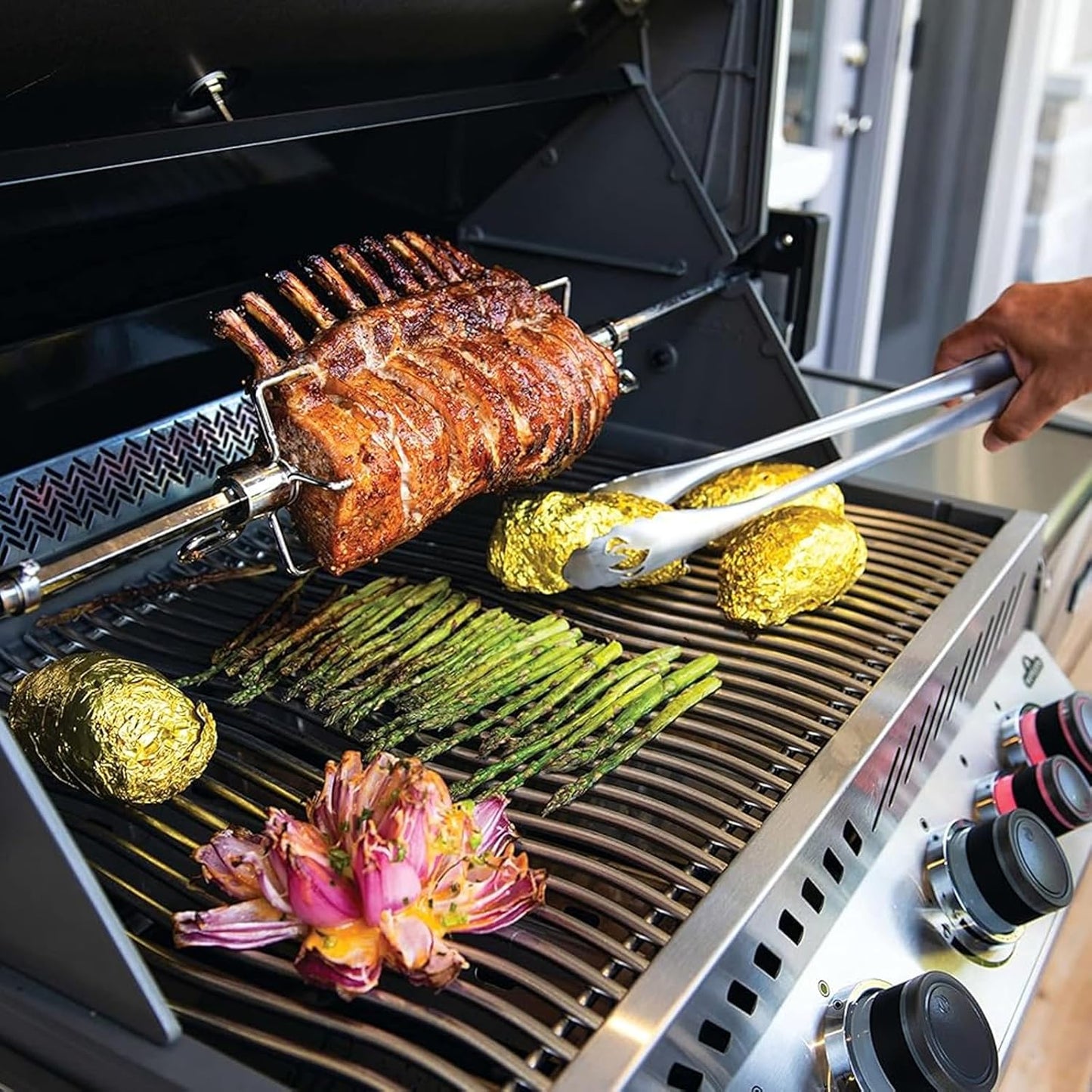 17-3/4" Stainless Steel 2Pack Waved Cooking Grids Grates Replacement Parts for Napoleon Rogue 425 Series 425xt 425 SIB Gas Grill S83013