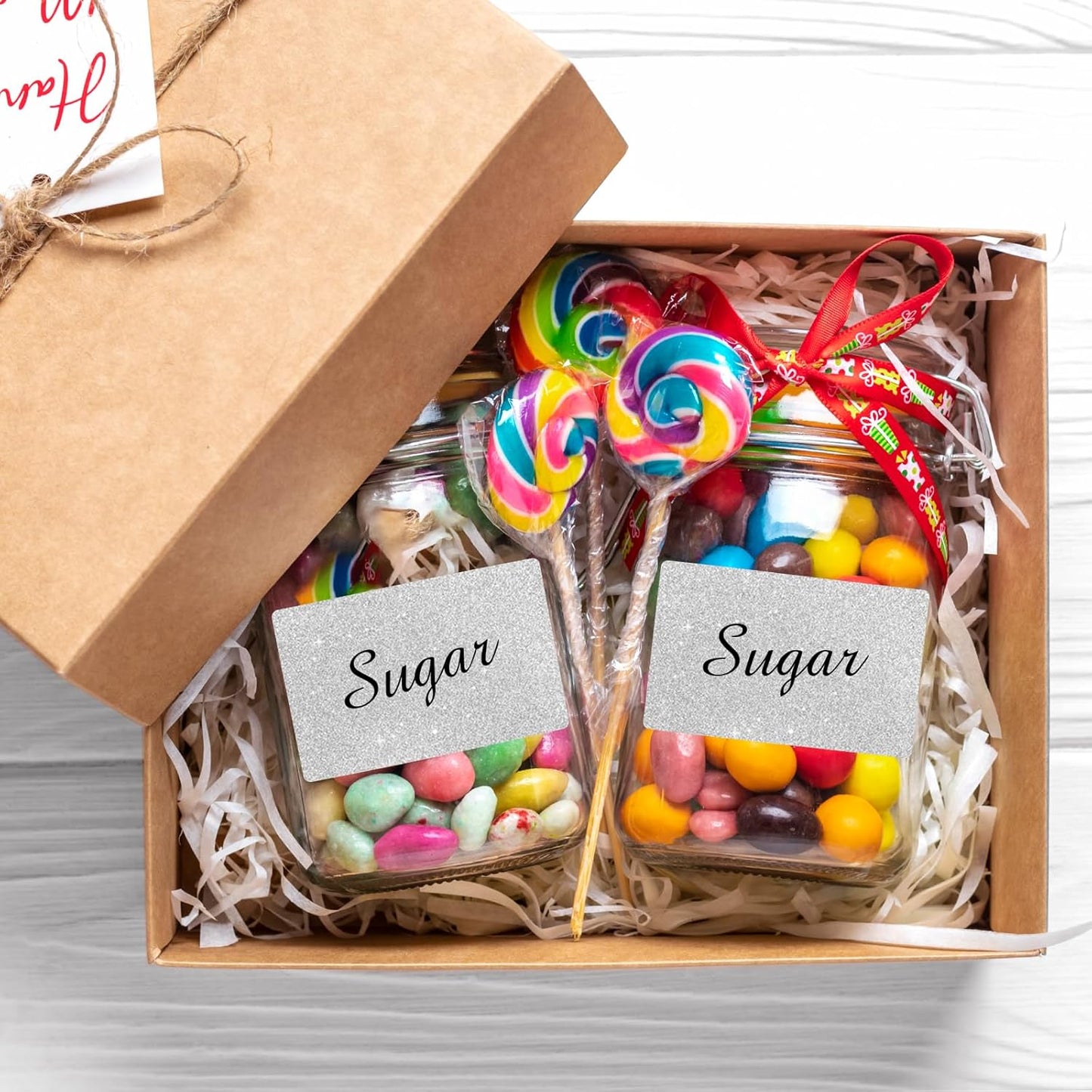 3x2 Inch Holographic Thermal Labels, Shiny Silver Thermal Sticker Labels, Rainbow Glitter Stickers for Price, Barcode, Mailing, Name, DIY Custom Logo Design, 200 pcs/1 Roll