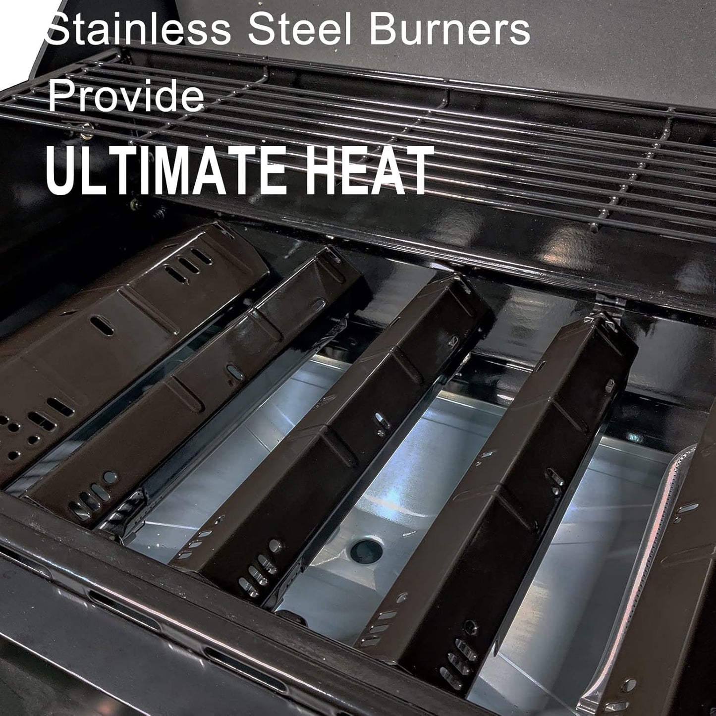 Uniflasy Grill Parts for Dyna-Glo DGH474CRP DGH450CRP,Grill Replacement Part Kit for Dyna-Glo 3/4/5 Burner Grill,Porcelain Steel Grill Heat Plate, Stainless Steel Burner Tube,Cooking Grates