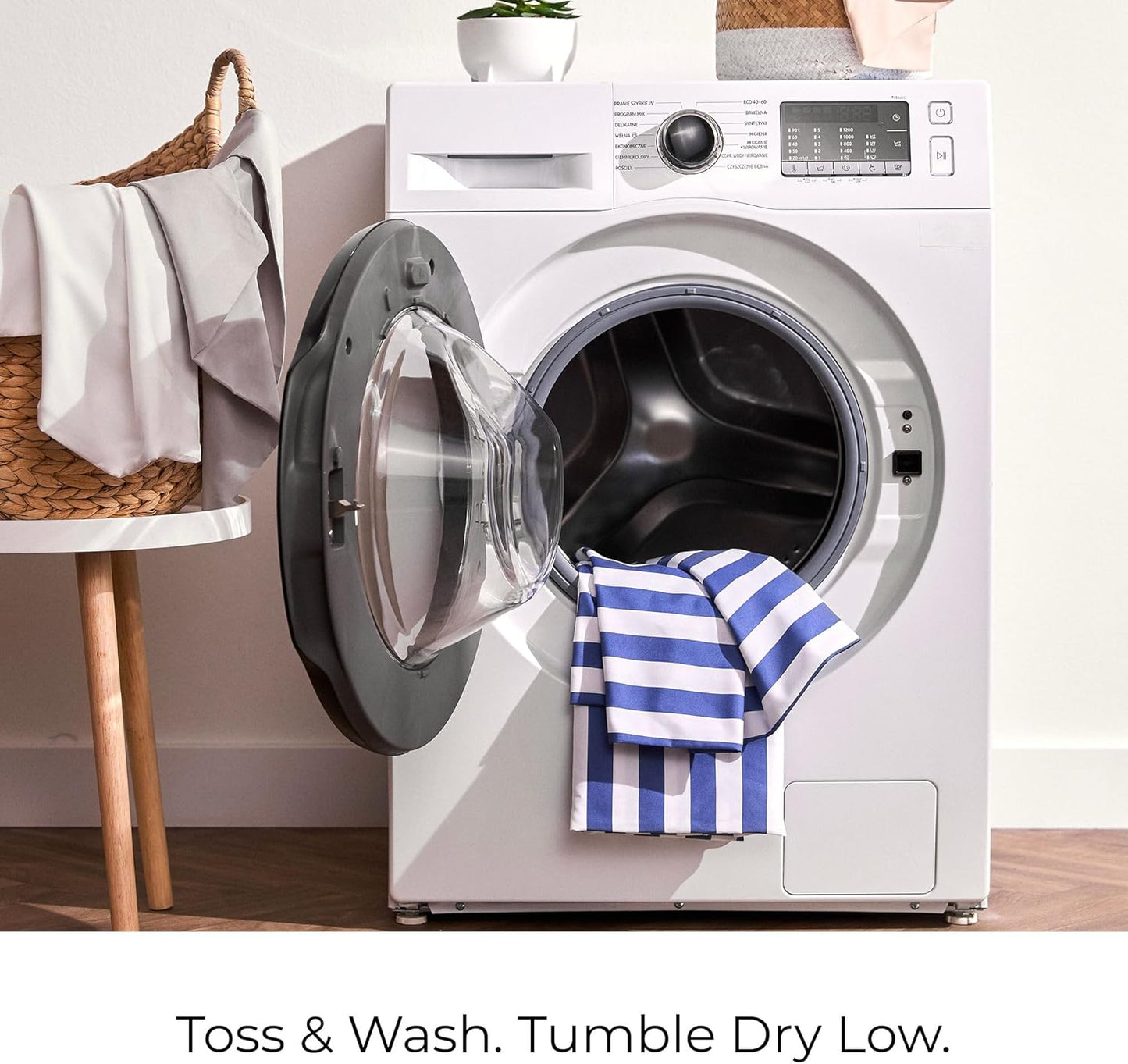 Mellanni Twin XL Sheets Set - 3 PC Iconic Collection Bedding - Hotel Luxury, Soft, Cooling Bed Sheets - Wrinkle, Fade, Stain Resistant (Twin Extra Long, Oxford Stripe Blue Nova)