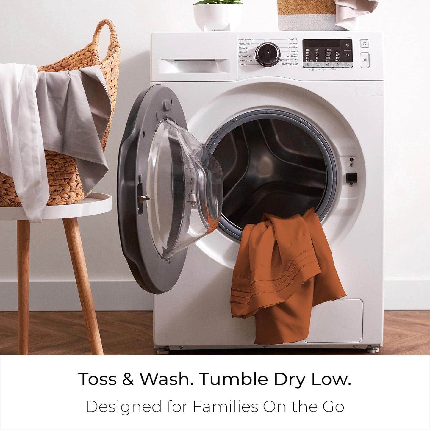 Mellanni King Sheets Set - 4 PC Iconic Collection Bedding - Hotel Luxury, Extra Soft, Cooling Bed Sheets - Wrinkle, Fade, Stain Resistant (King, Terracotta)