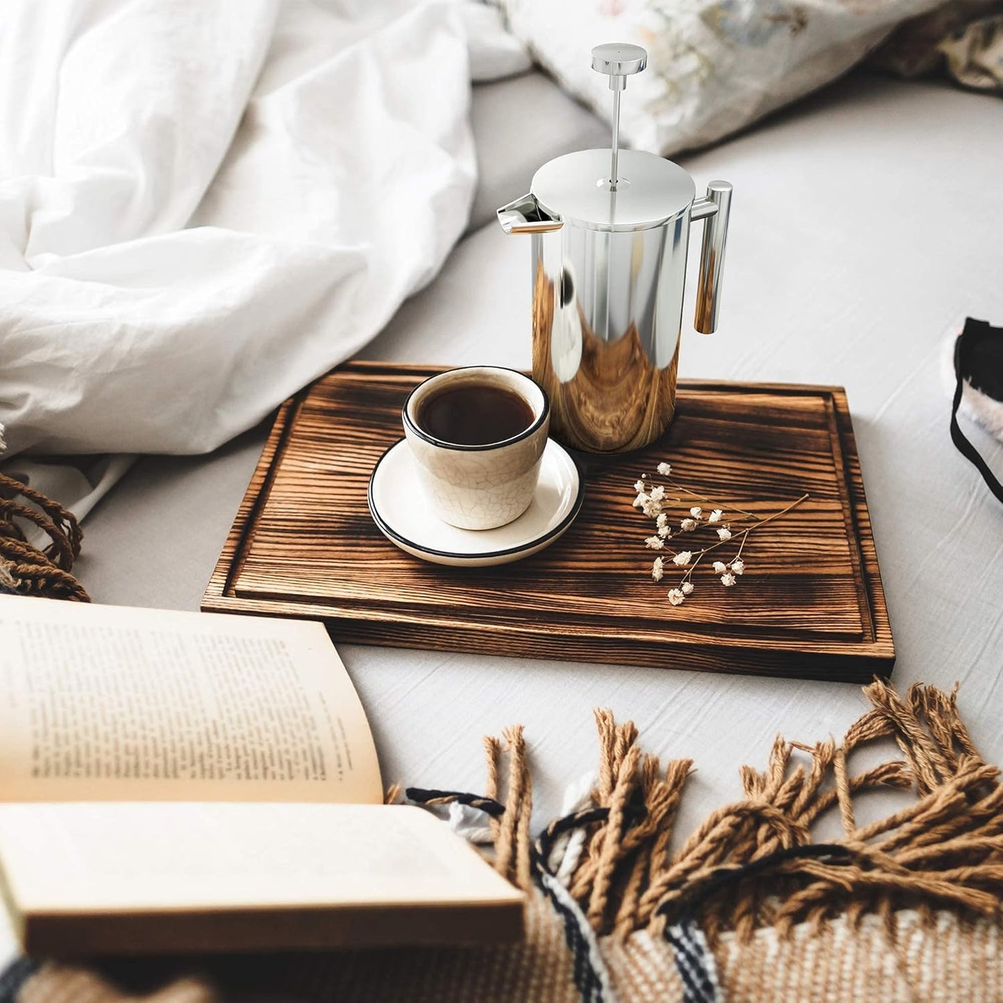 Utopia Kitchen Stainless Steel French Press Coffee Maker 34 Oz (1 Litre) with 2 Extra Filters, French Press Coffee & Tea Maker for Kitchen & Camping, Cold Brew Cafetiere, Silver