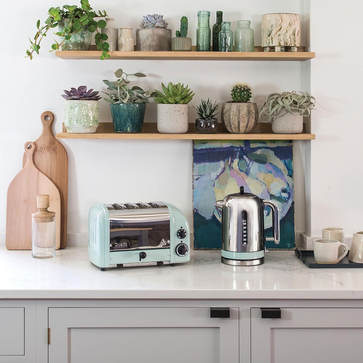 Dualit Classic 4 Slice NewGen Toaster - Stainless Steel - Hand Built in the UK - Replaceable ProHeat elements - Defrost Bread - Mechanical Timer - Eucalyptus Classic Toaster