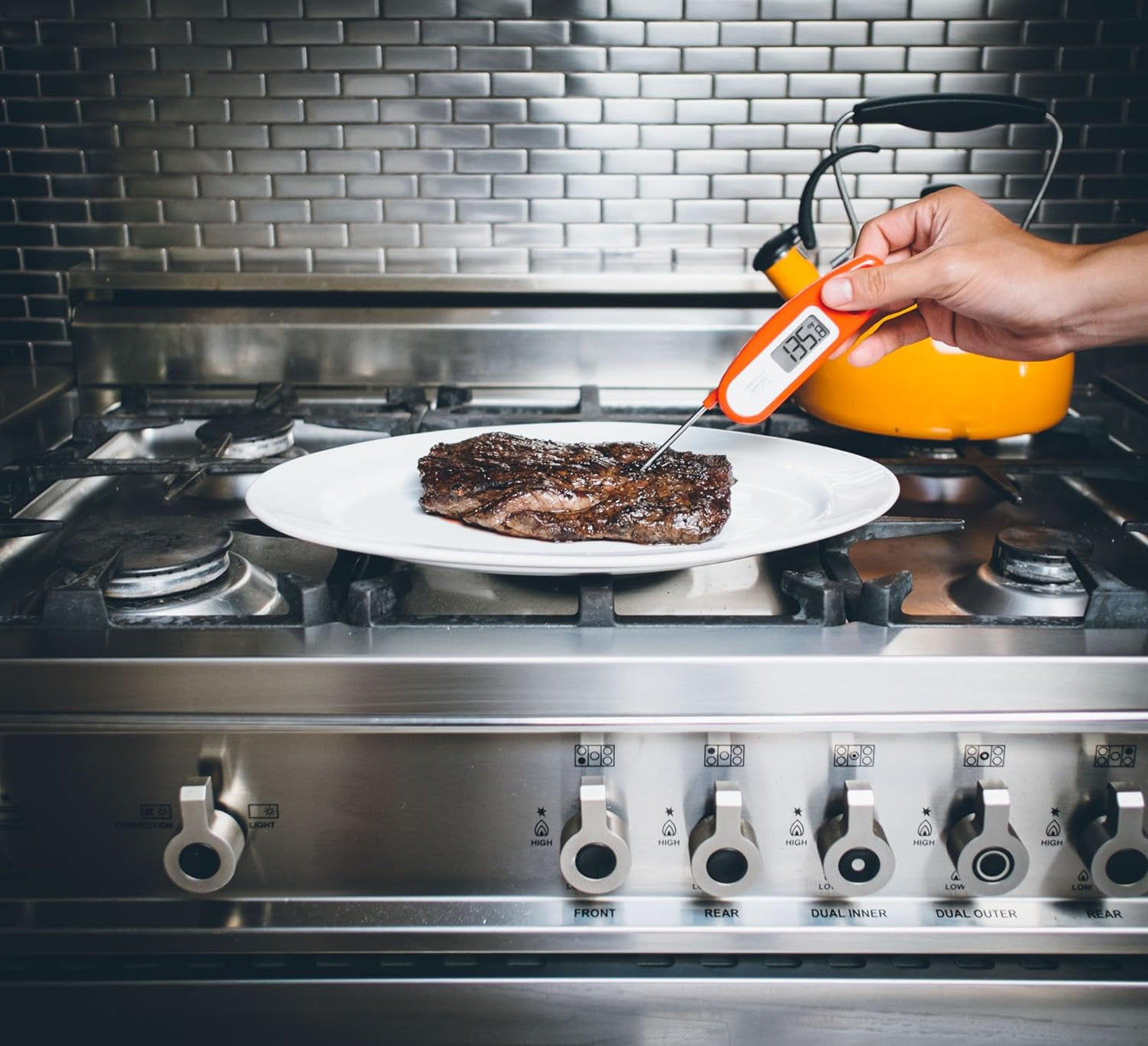 Lavatools Javelin® Ultra-Fast 3-Second Digital Instant Read Meat Thermometer for Grill and Cooking, 2.75" Probe, Compact Foldable Design, Large Display, IP65 Water Resistant, NSF Certified – Sambal