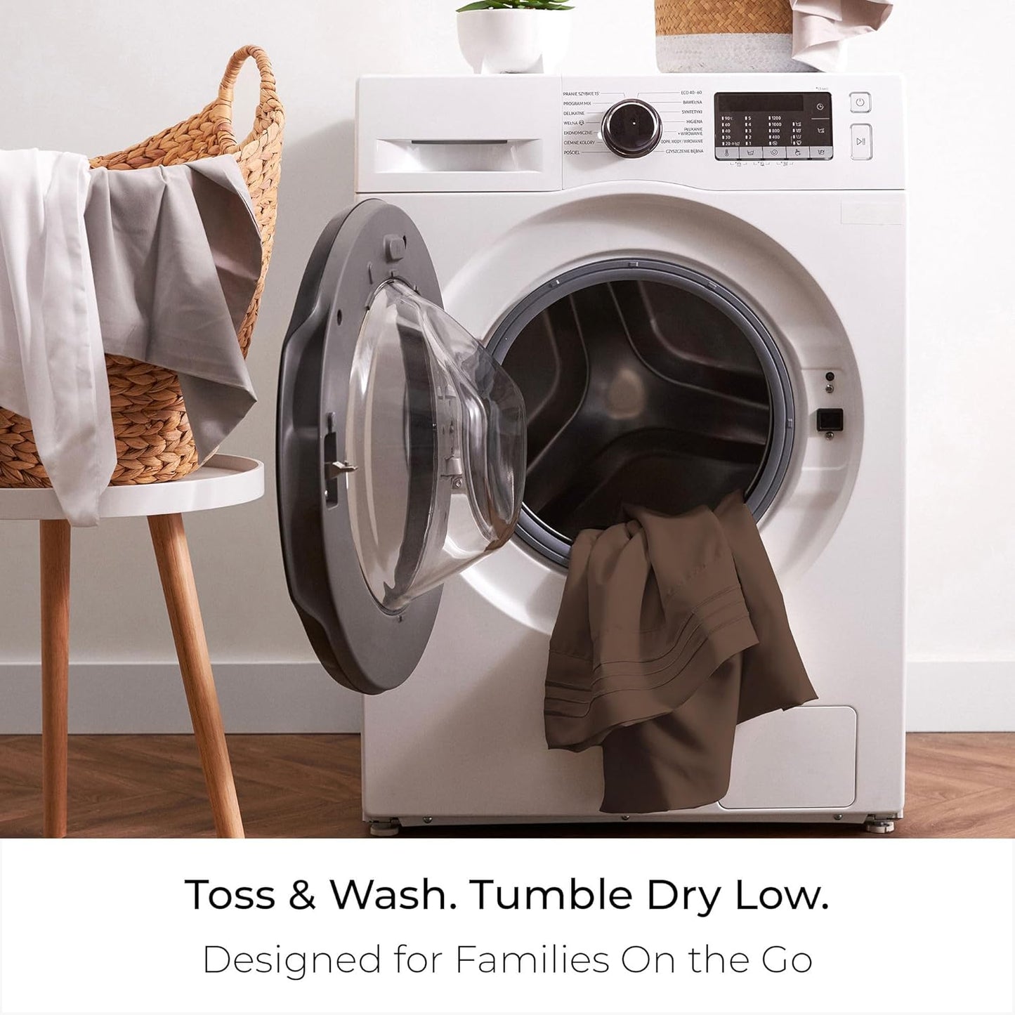 Mellanni King Sheets Set - 4 PC Iconic Collection Bedding - Hotel Luxury, Extra Soft, Cooling Bed Sheets - Wrinkle, Fade, Stain Resistant (King, Brown)