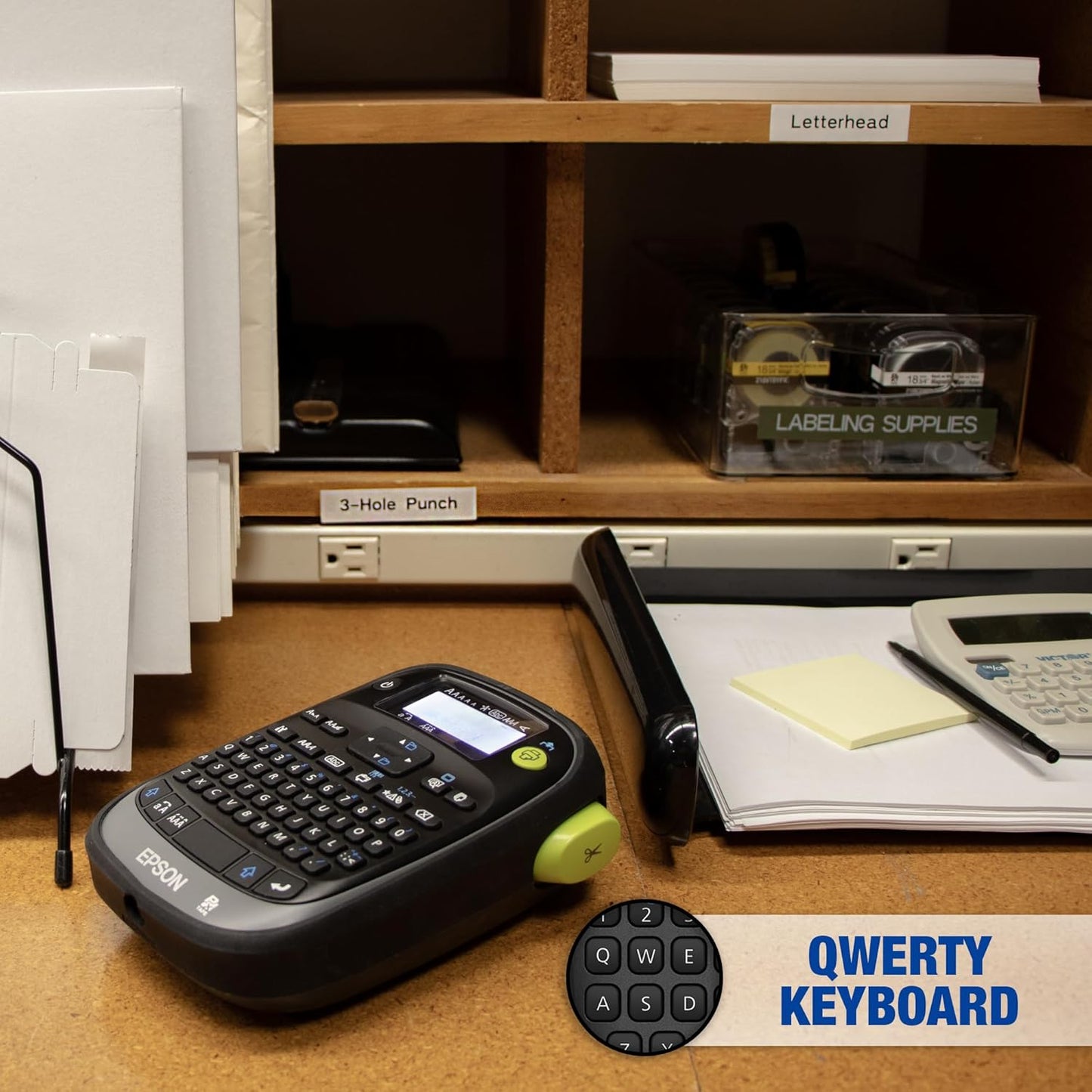 LABELWORKS Epson LW-PX300 Industrial Label Maker for Office – Compatible with Stickers, Magnets, and Shrink Tube, Portable Handheld Design, Label Maker and Tape Only