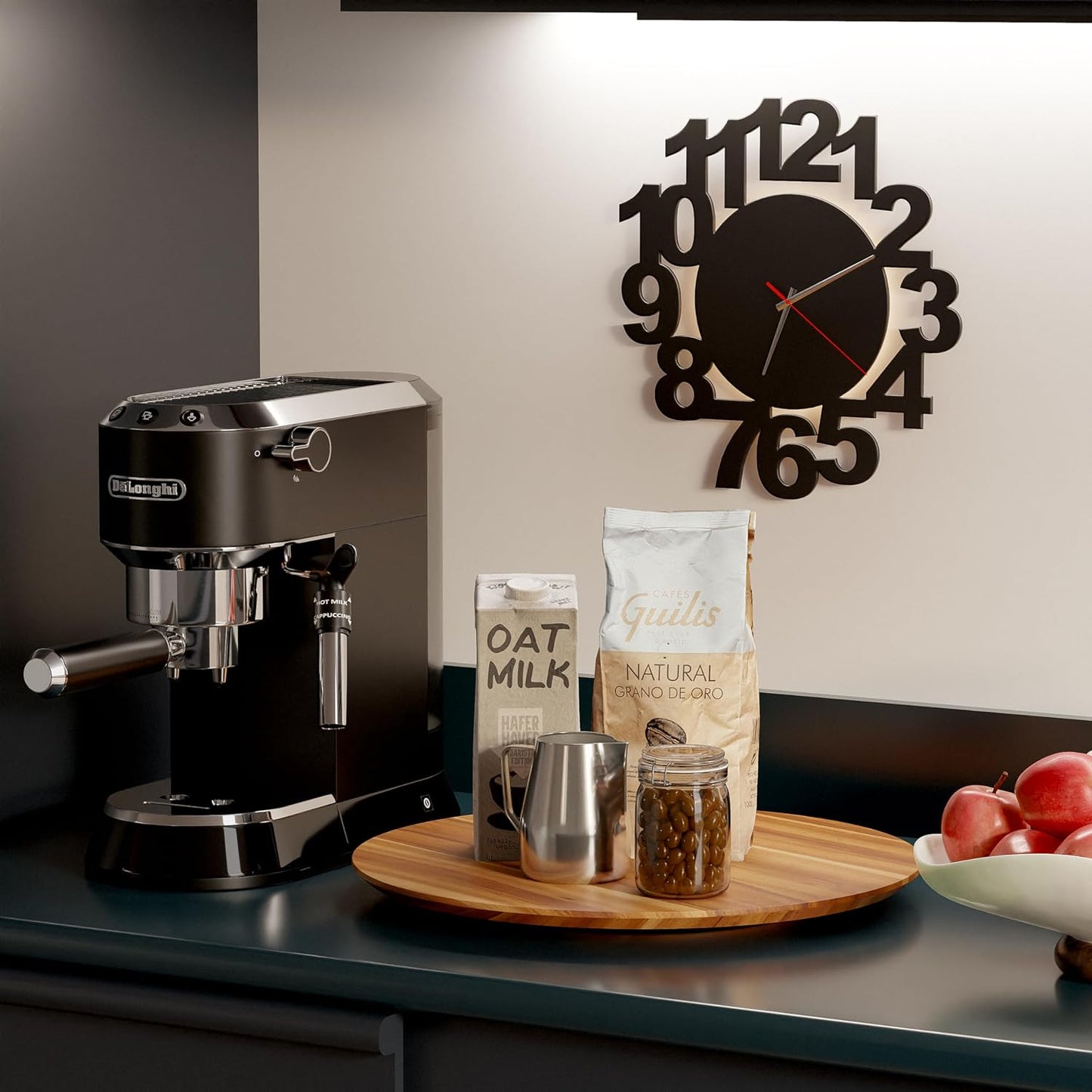 16" Acacia Wood Lazy Susan for Table Top - Wooden Turntable Serving Tray for Charcuterie Boards Cheese Board - Extra Large Round Lazy Susan Organizer - Kitchen Revolution for Countertop