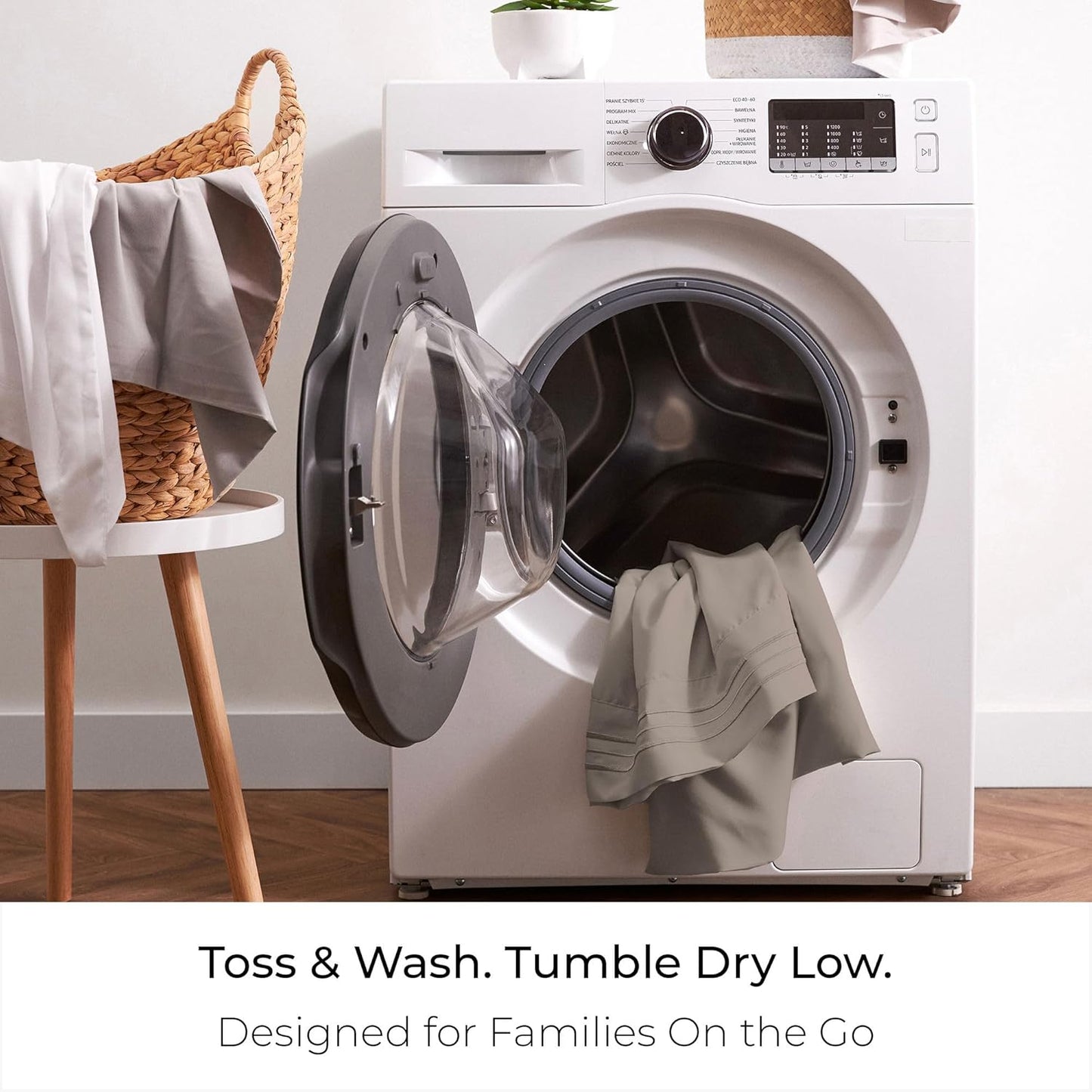 Mellanni California King Sheets Set - 4 PC Iconic Collection Bedding - Hotel Luxury, Extra Soft, Cooling Bed Sheets - Wrinkle, Fade, Stain Resistant (Cal King, Tan)