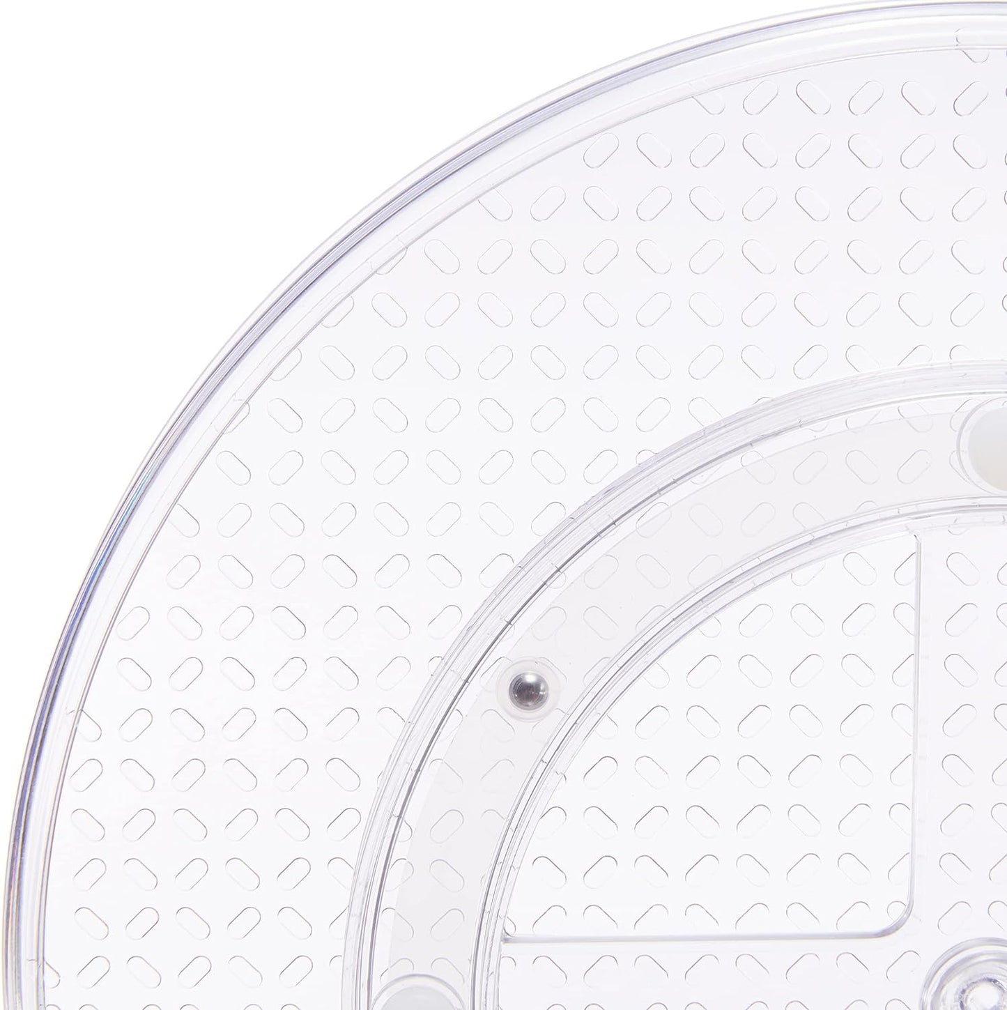 Amazon Basics 2 Tier Lazy Susan Turntable Organizer, 12" Diameter, Clear