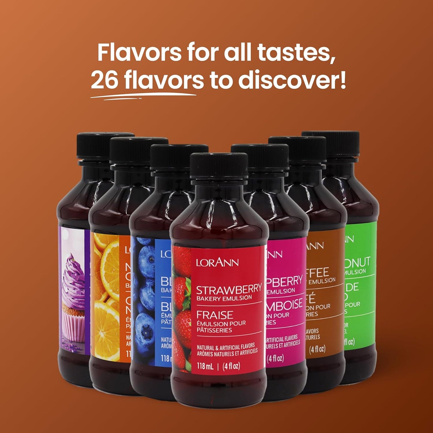 LorAnn Oils Almond Bakery Emulsion: True Essence, Ideal for Boosting Fruit Tones in Cakes, Cookies & Desserts, Gluten-Free, Keto-Friendly, Extract Substitute Essential for Your Kitchen, 4 Oz